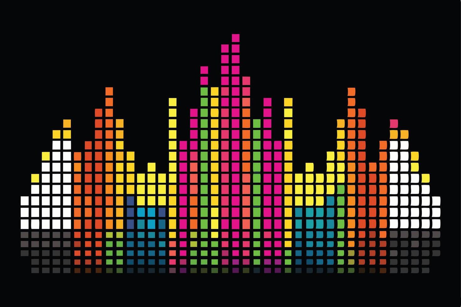 Vibrant Audio Waveform Displaying Dynamic Sound vector