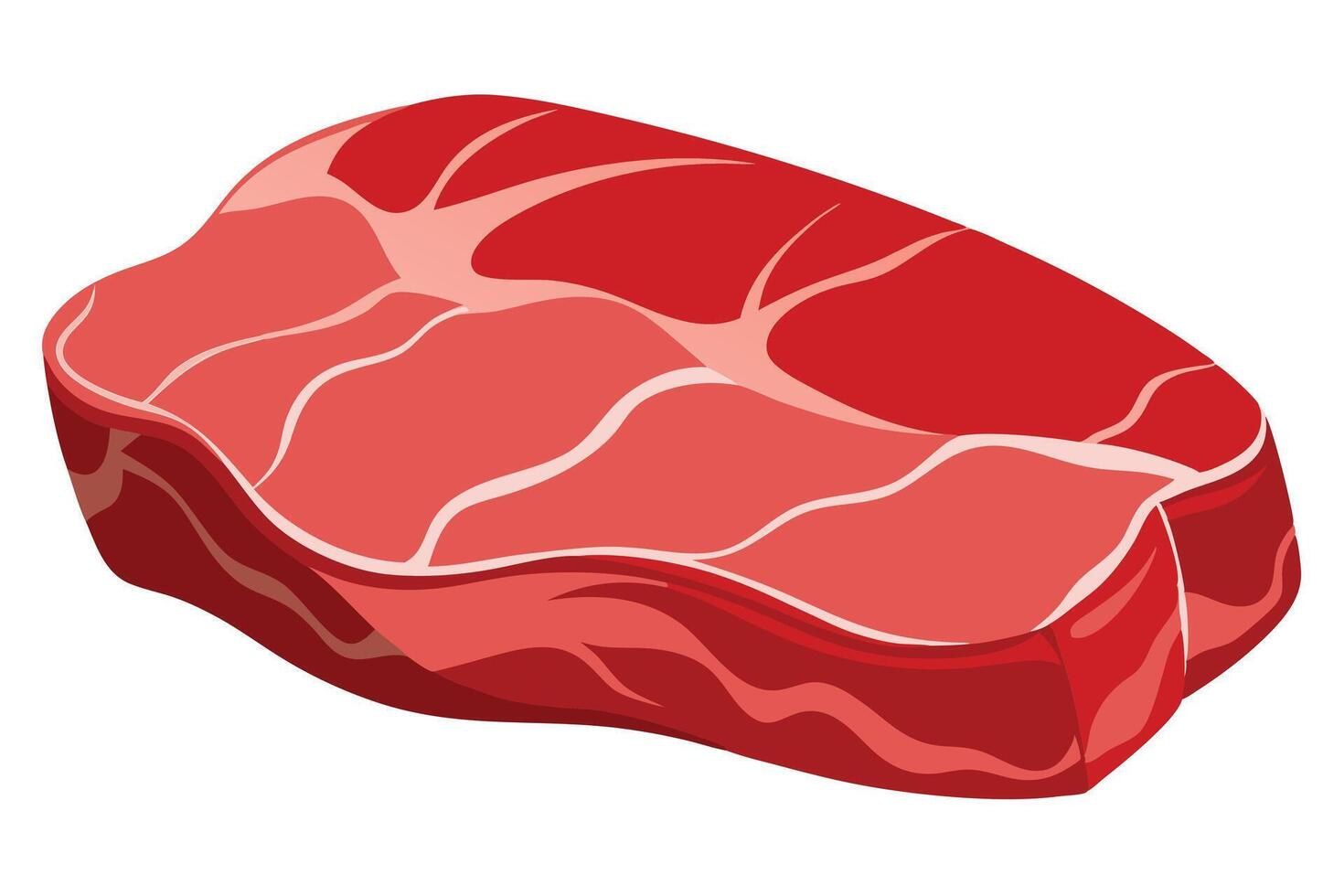 Delicious Raw Steak Slice, Perfect for Food Articles or Recipes vector