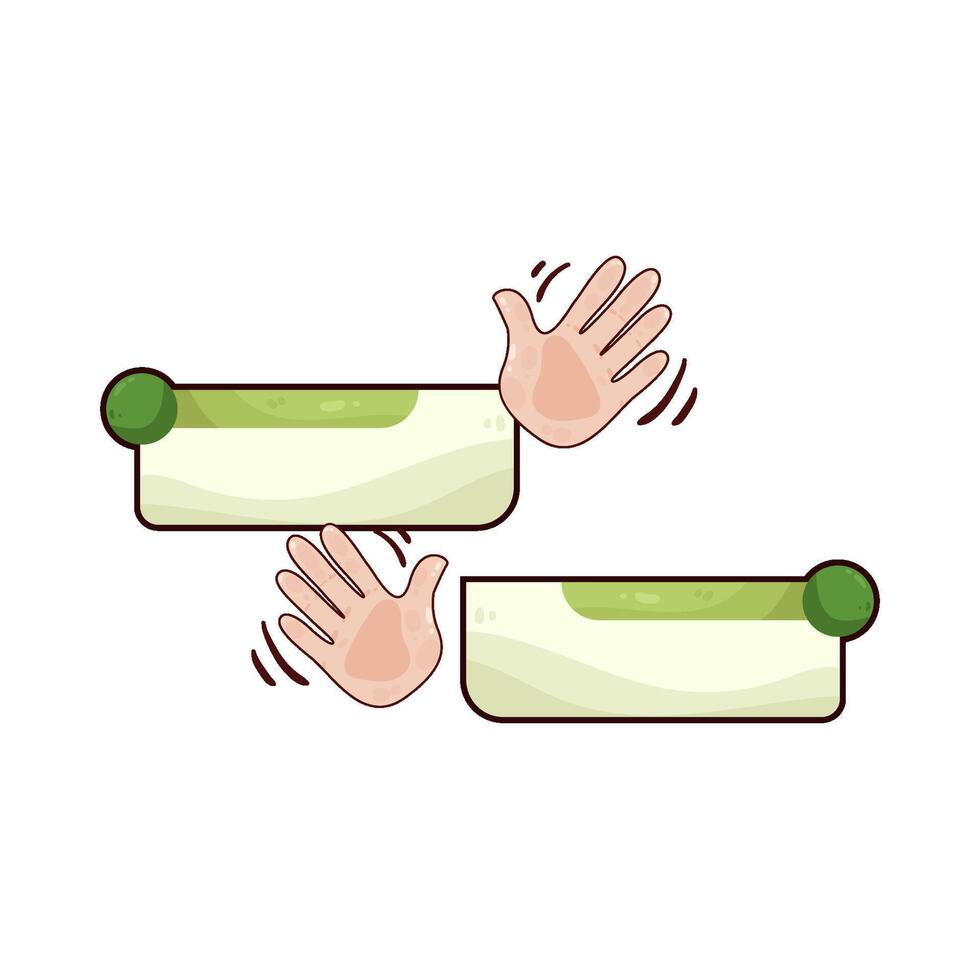 illustration of green chat box vector