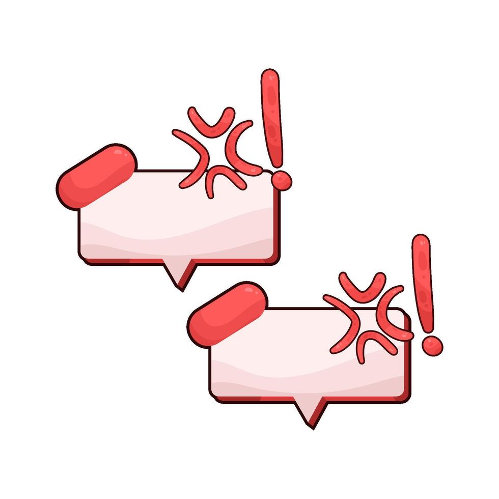 chat warning illustration vector