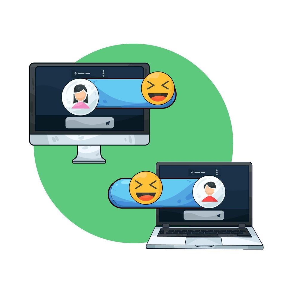 laughing chat bubble vector