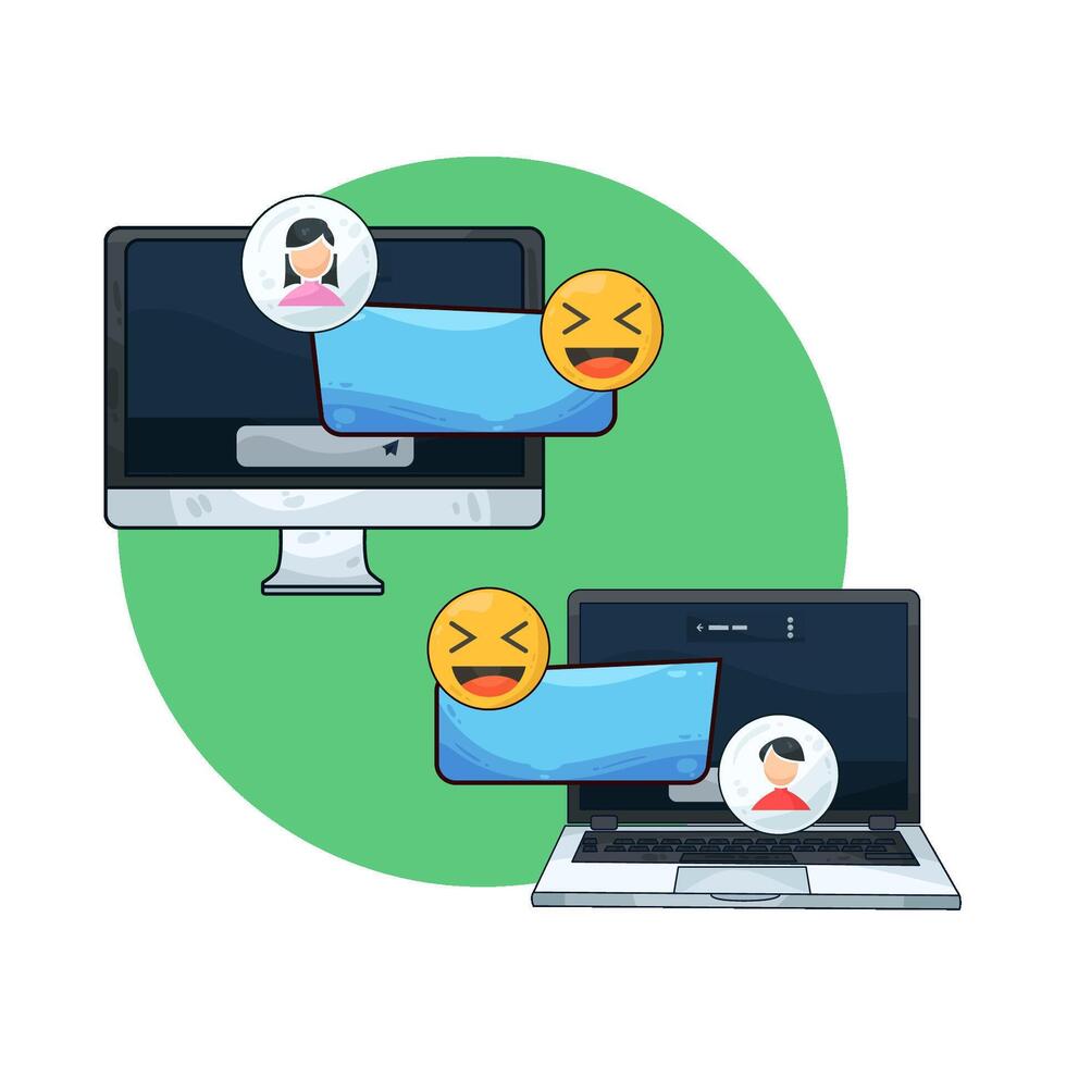 happy chat bubble vector