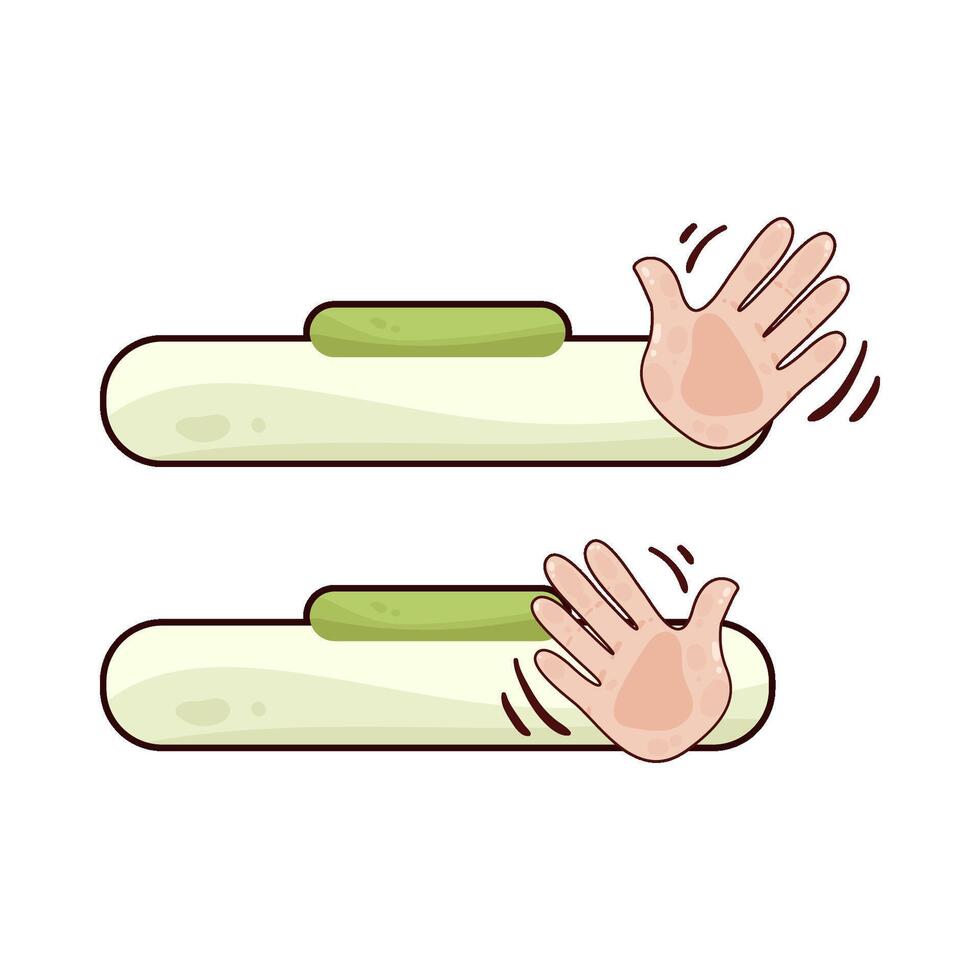 waving hands with chat box illustration vector