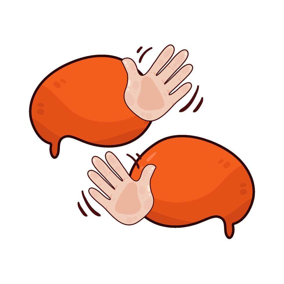 illustration of orange chat box vector