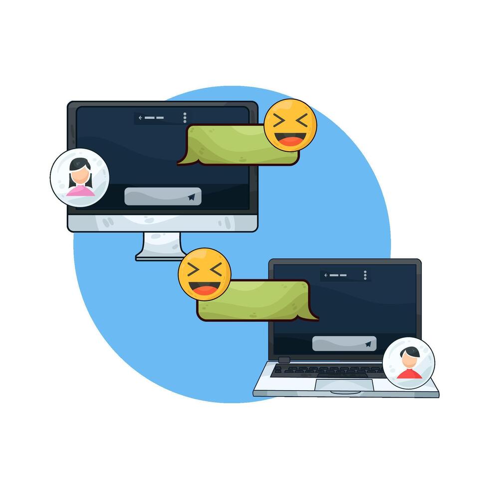 illustration of very exciting chat vector