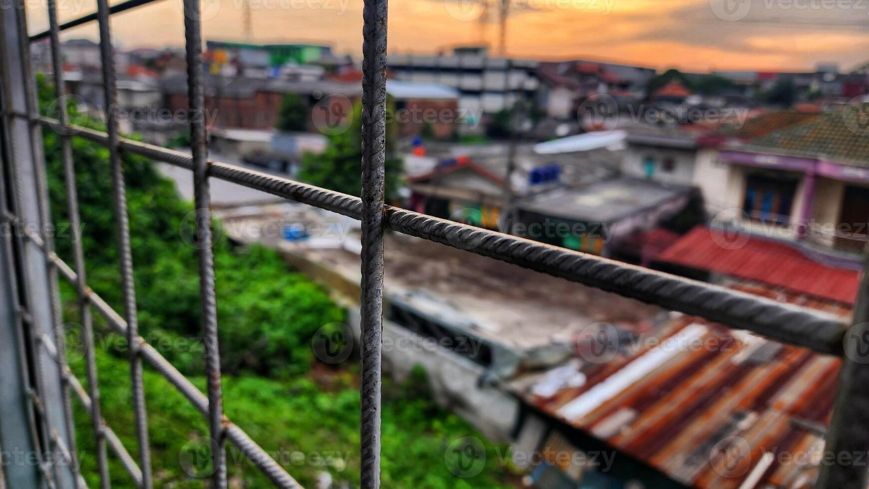 blur image of construction site in Jakarta, Indonesia ,selective focus photo