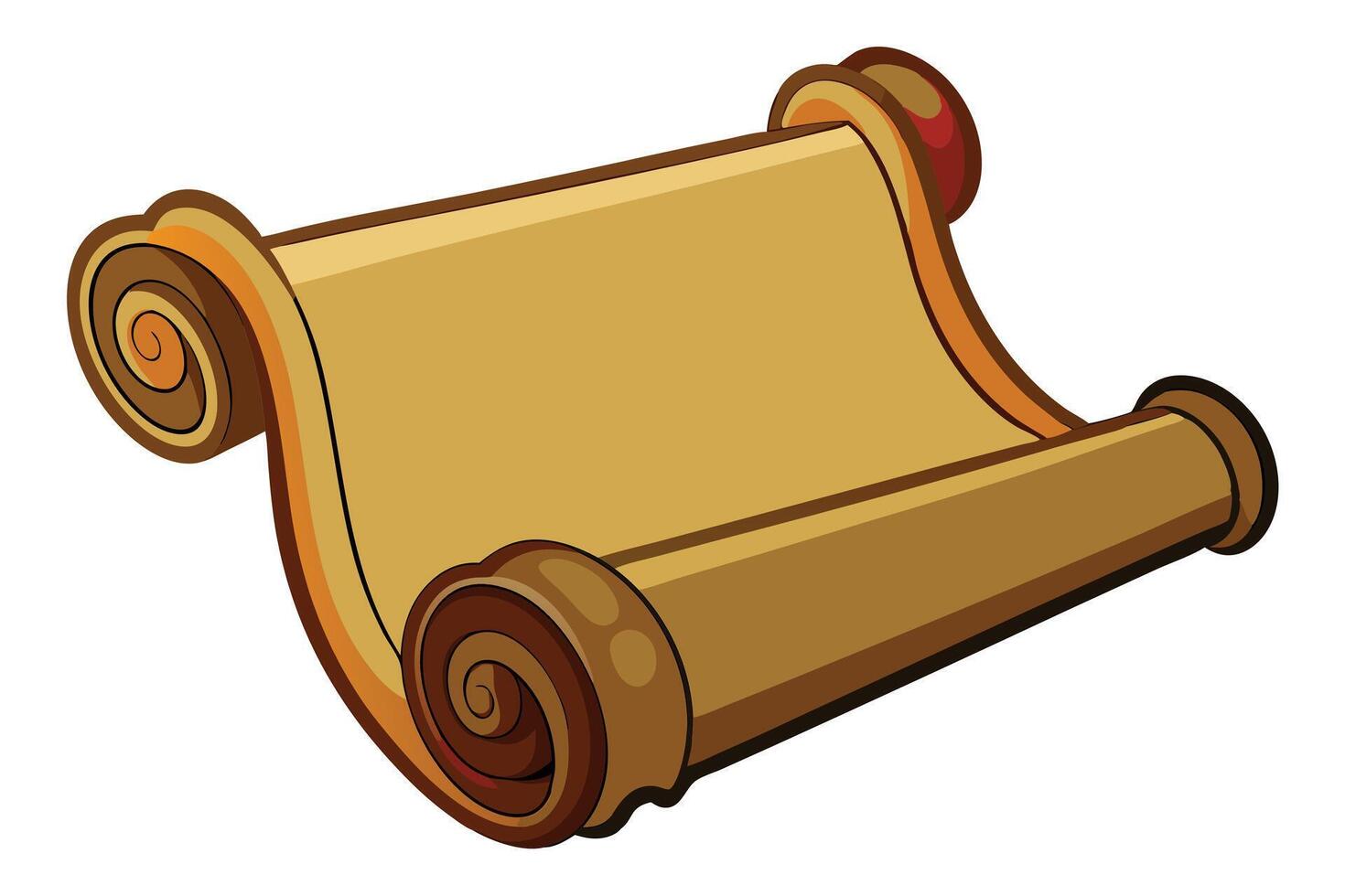 A cartoon Illustration of an Antique Treasure Map vector