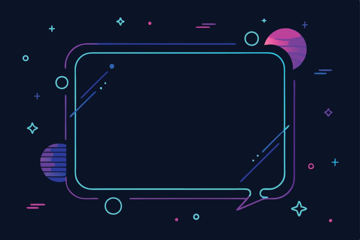 A futuristic Speech Bubble Graphic Design vector
