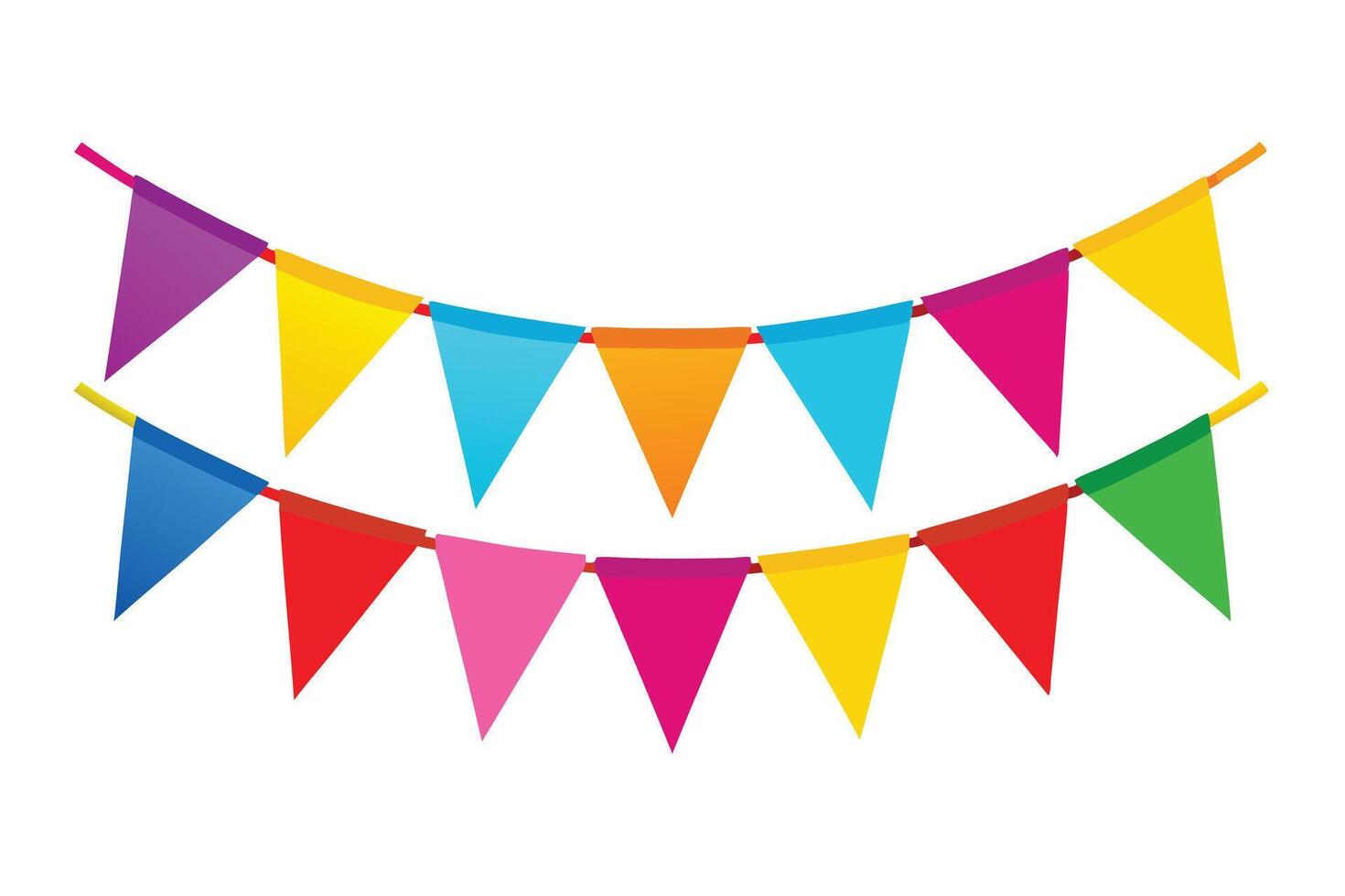A colorful Triangular Bunting for Celebrations vector