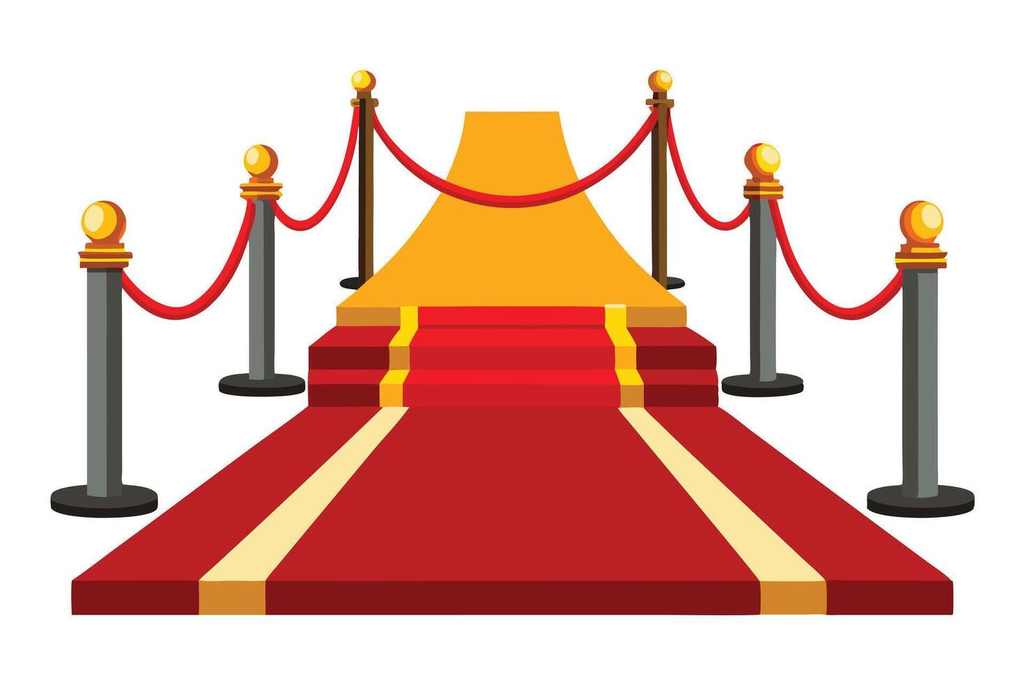 Red Carpet Pathway for a Grand Event vector