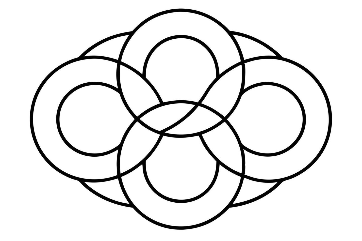 A Intricate Black and White Geometric Design vector