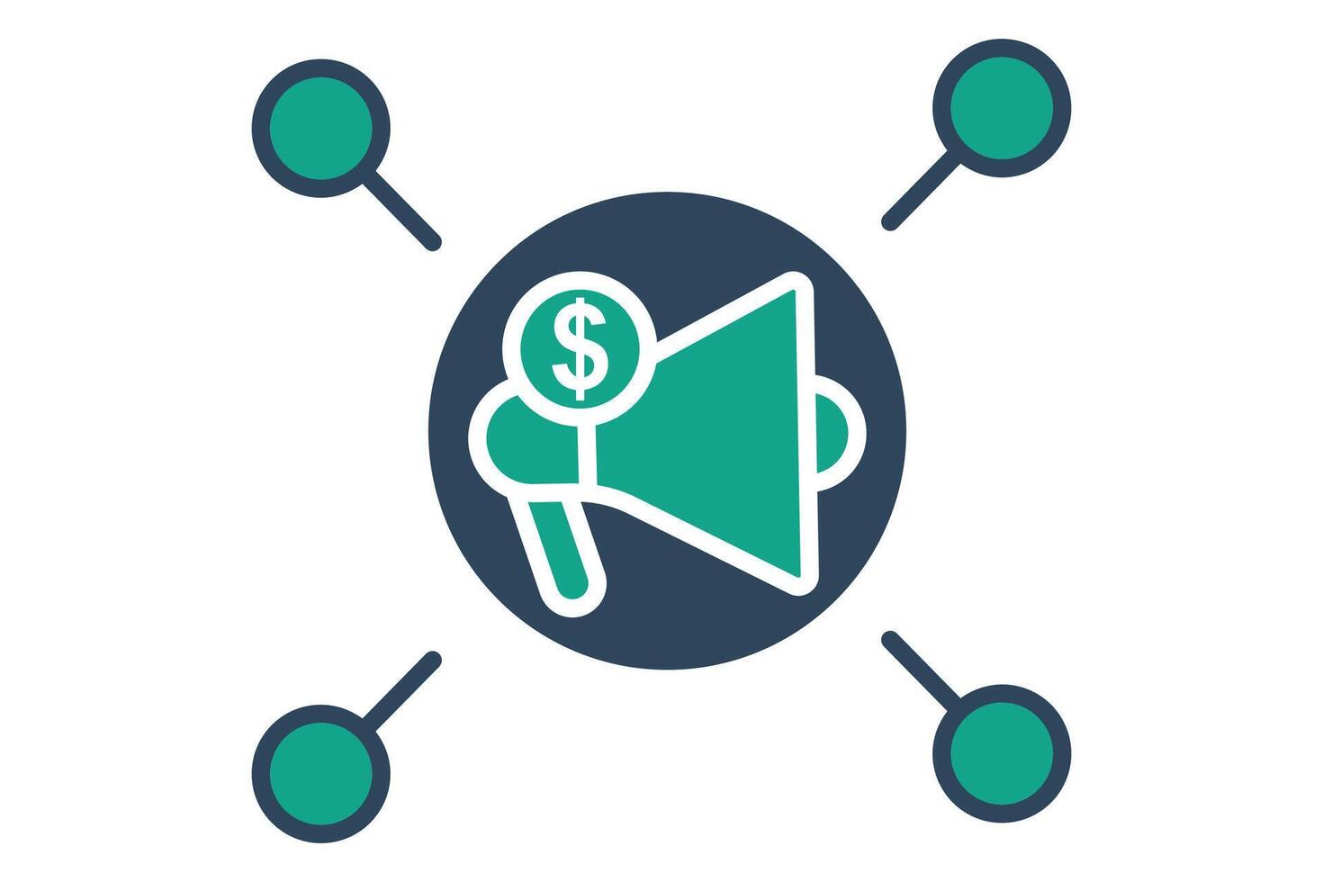Affiliate icon. solid icon style. icon related to digital marketing. business elements illustration vector