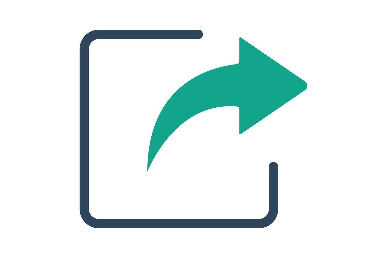 Share icon. solid icon style. icon related to digital marketing. business elements illustration vector