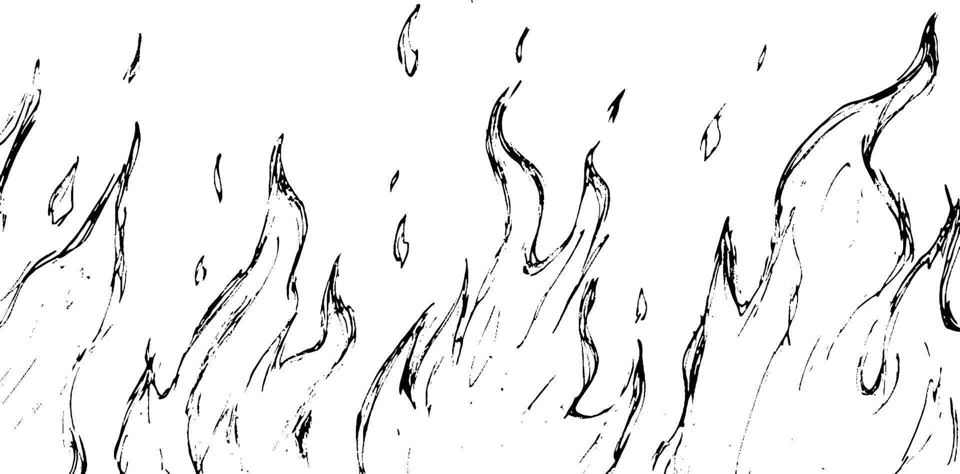 A stylized illustration of flames, featuring dynamic curves and sharp peaks, set against a white background. The design captures the essence of fire with a minimalist approach. vector