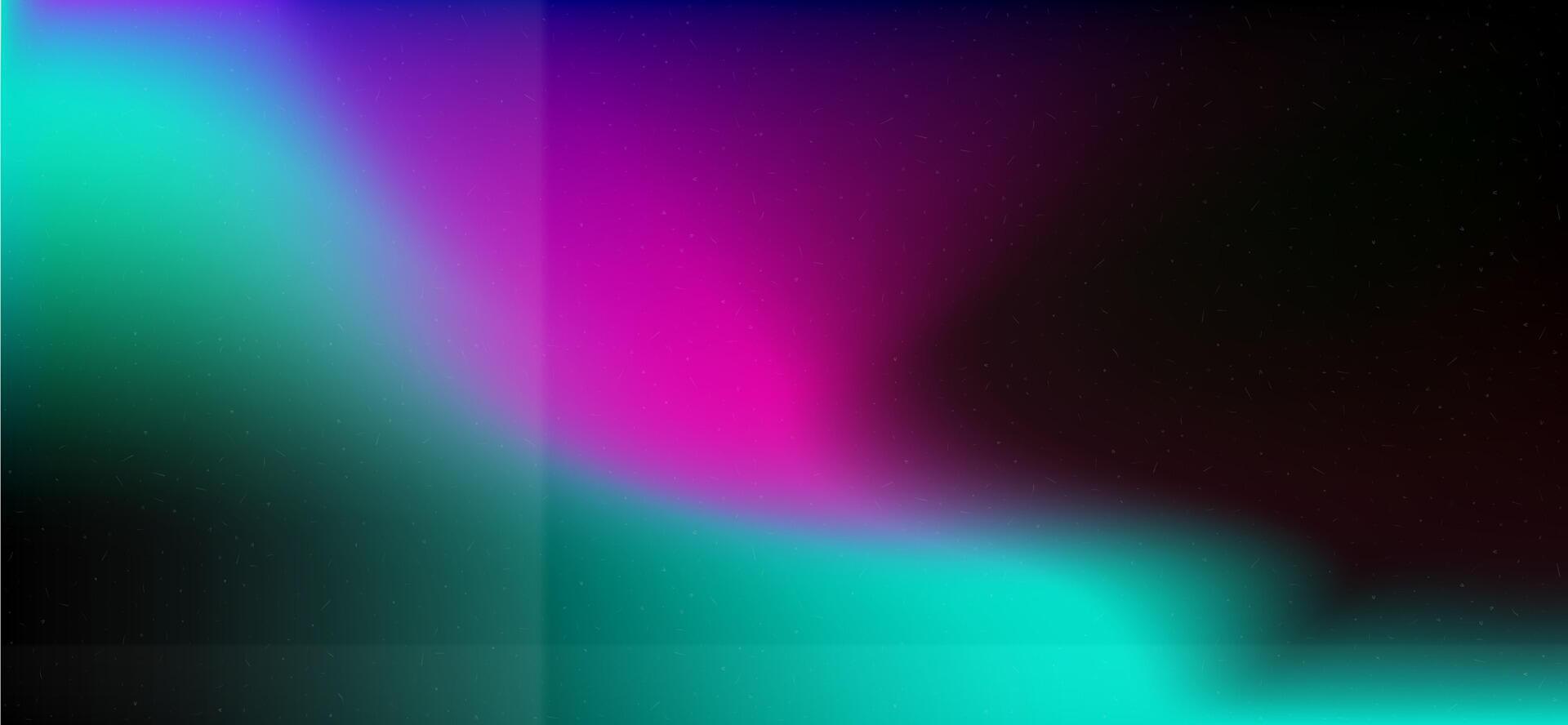 Black overlay background with holographic highlights in aquamarine and purple. Crumpled paper texture. background with pink reflections. vector