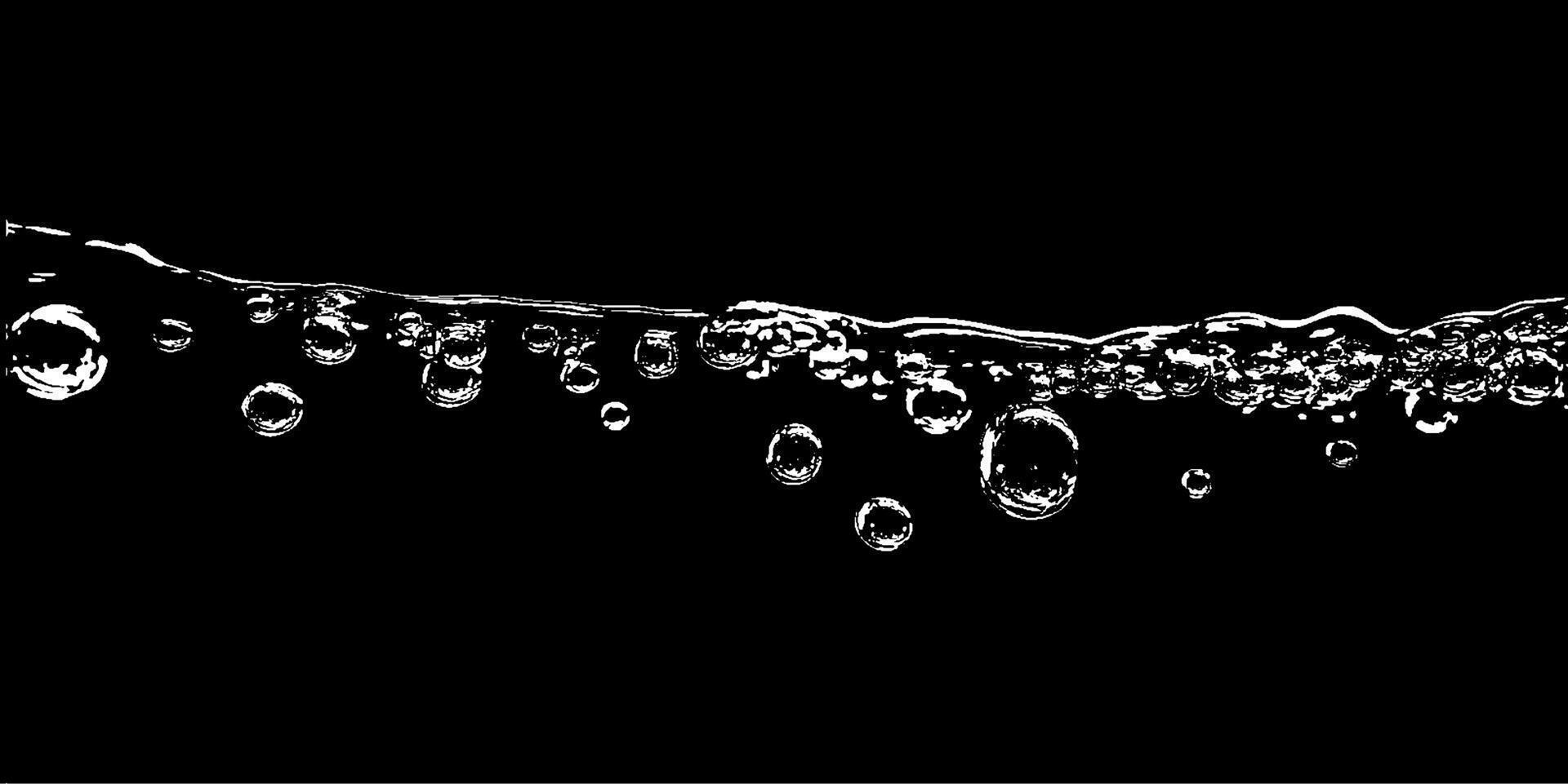 Bubbles rise gracefully in a water bubble texture against a dark backdrop vector