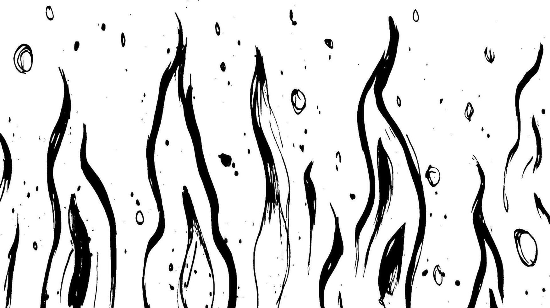 Abstract black and white illustration of flames with bubbles, creating a dynamic and energetic effect. vector