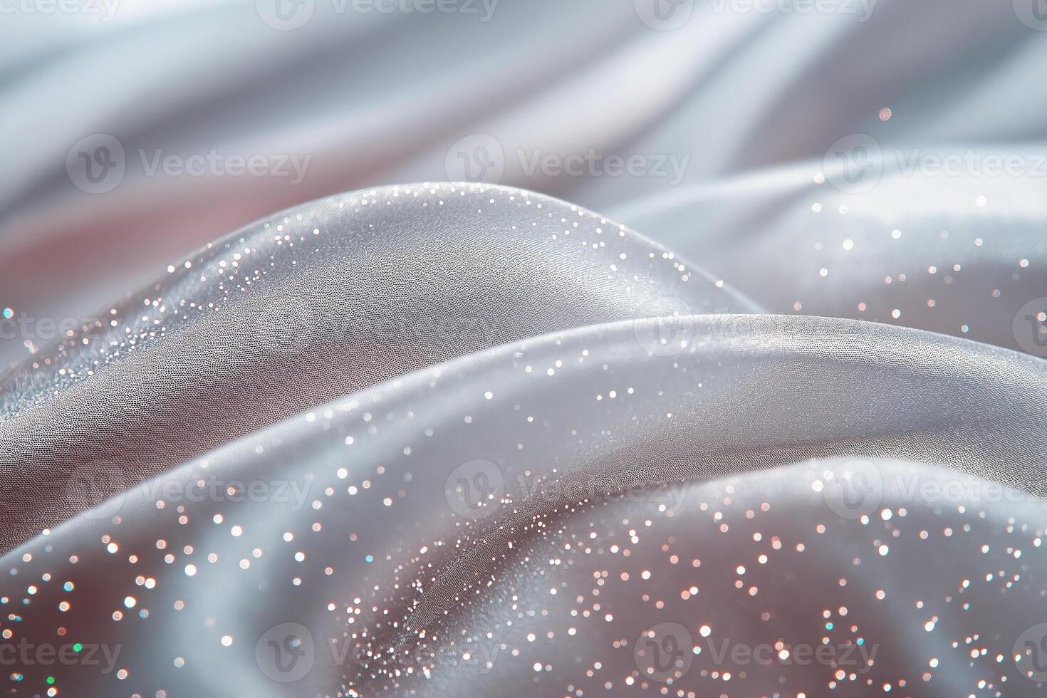 Soft veil with sparkling glitter creates luxurious and elegant background photo