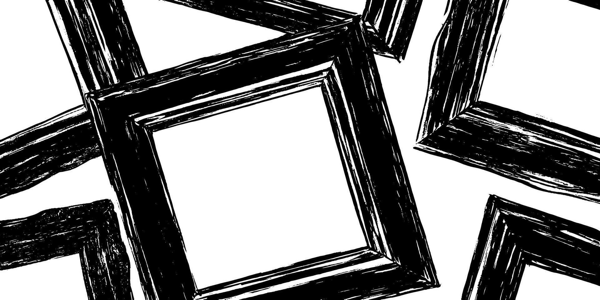 Dynamic Pattern of Black Picture Frames vector