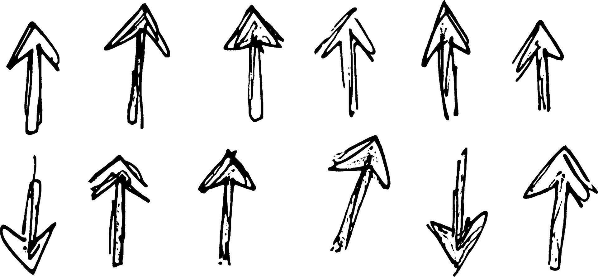 Hand-Drawn Arrows Collection vector