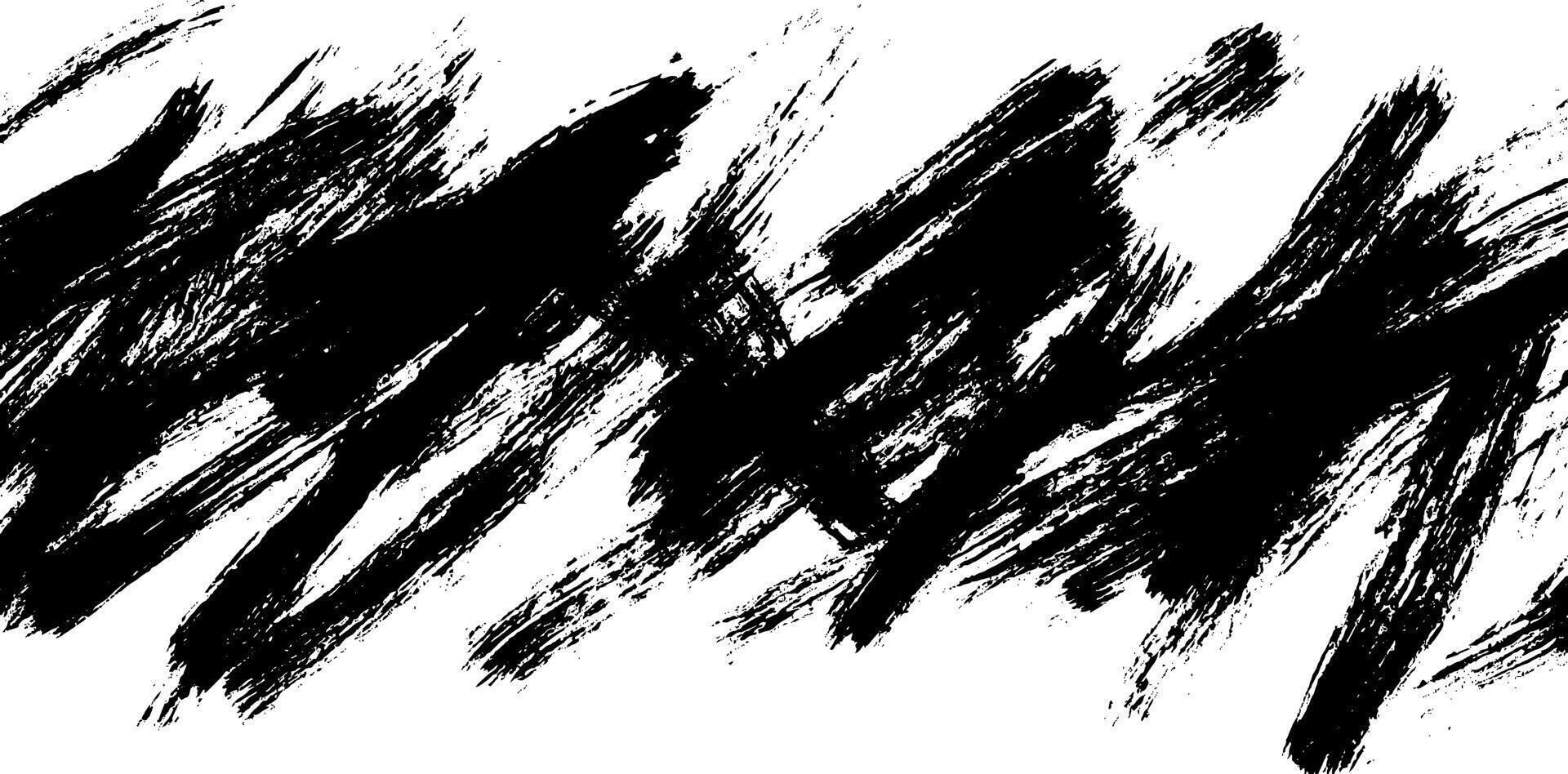 Dynamic Black Brushstroke Abstract Pattern vector