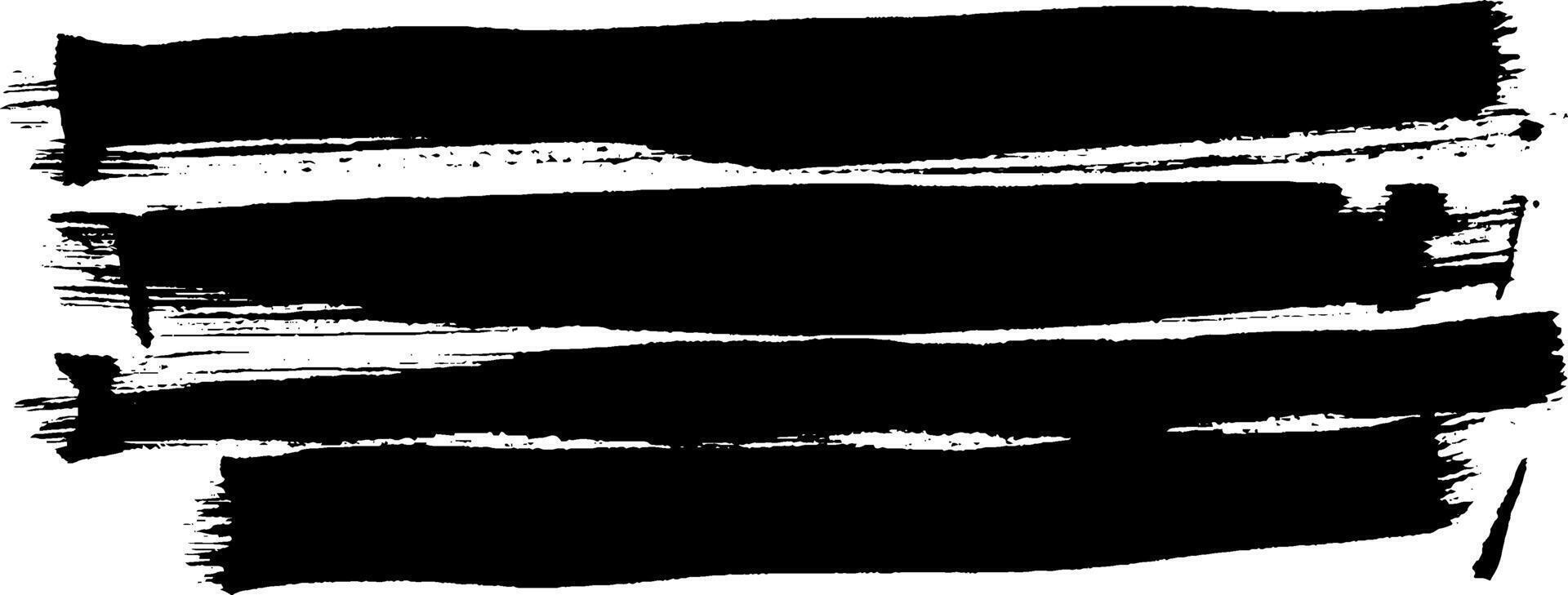 A collection of bold black brush strokes on a white background, showcasing artistic texture and movement. Ideal for design and creative projects. vector