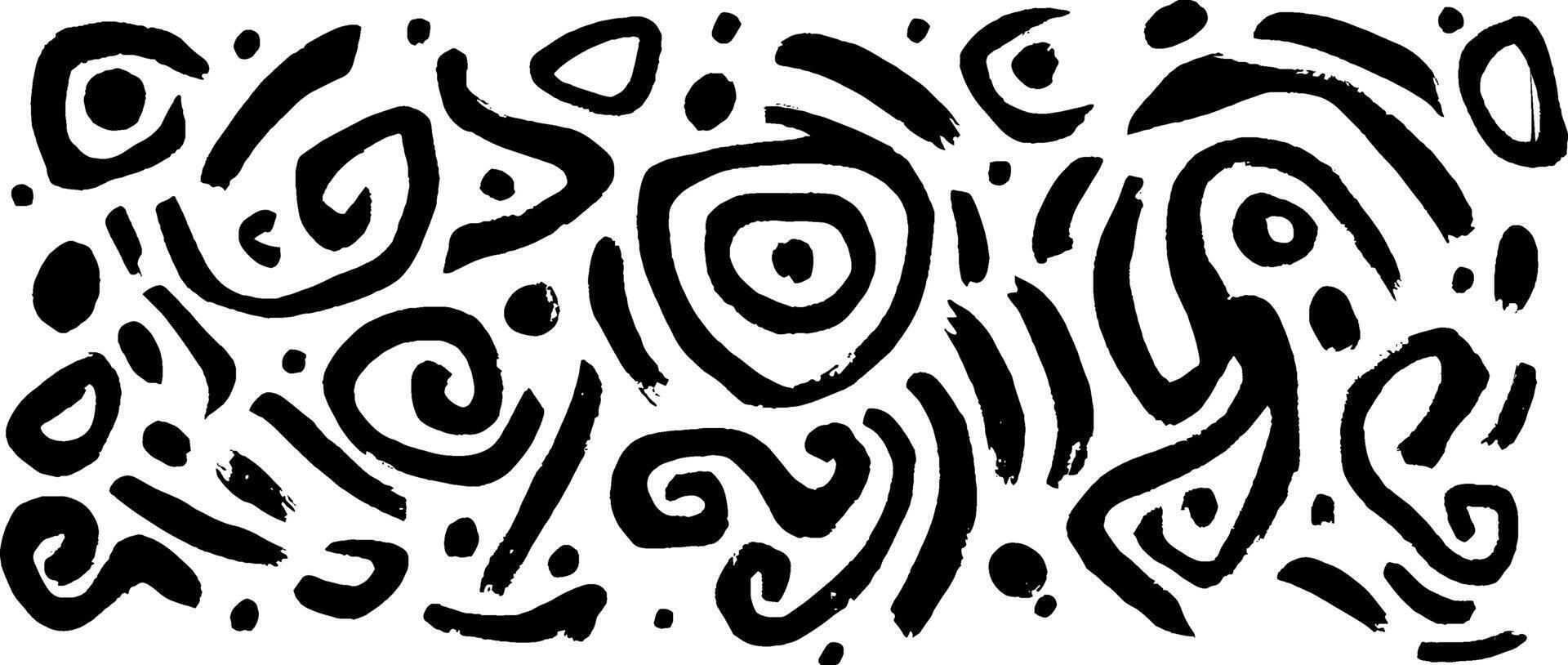 Dynamic Abstract Black and White Pattern vector