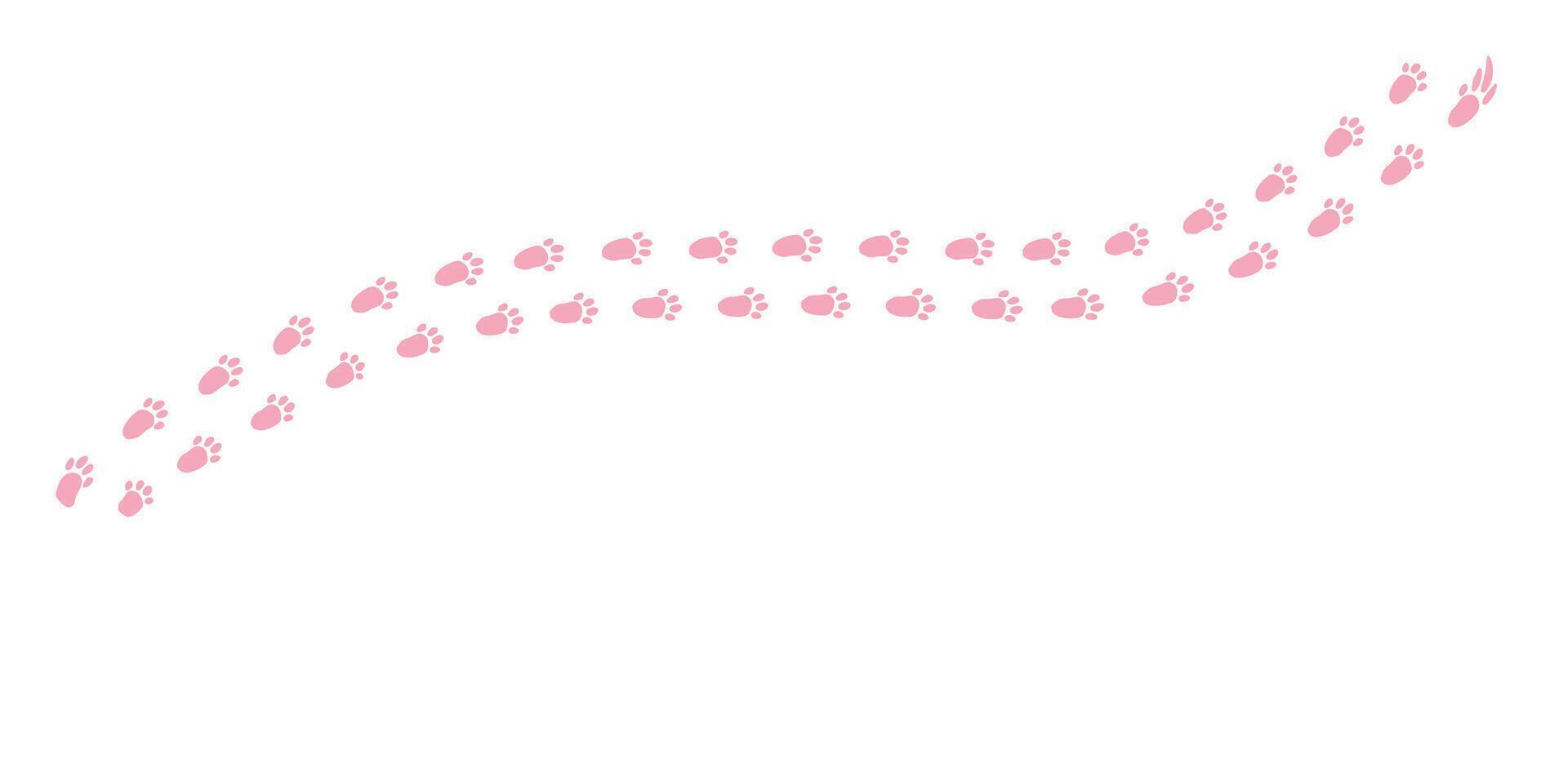 Bunny footprints tracing a whimsical path through the soft earth in a peaceful meadow during a sunny afternoon vector