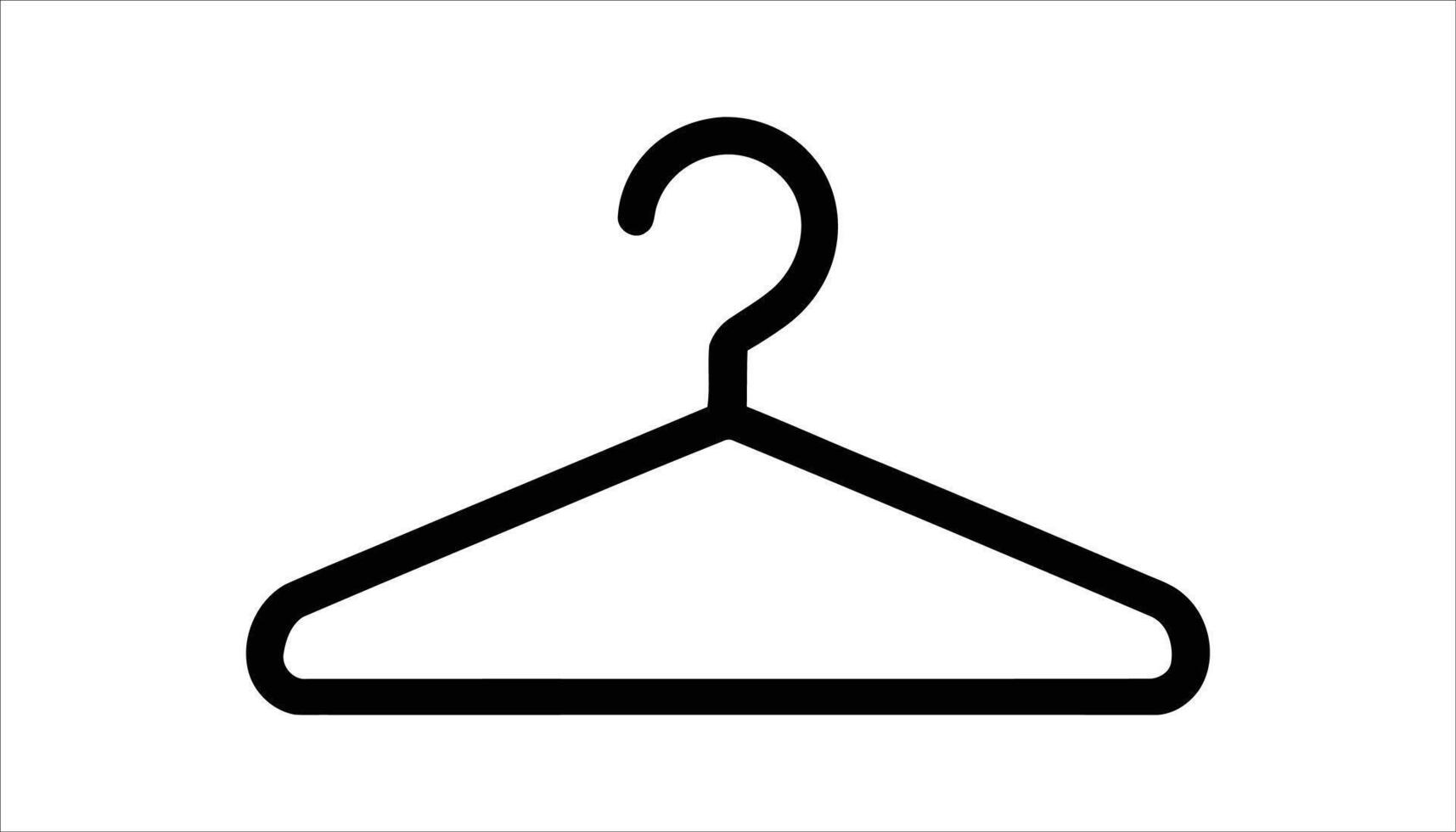 Clothes Hanger Icon Black and White vector
