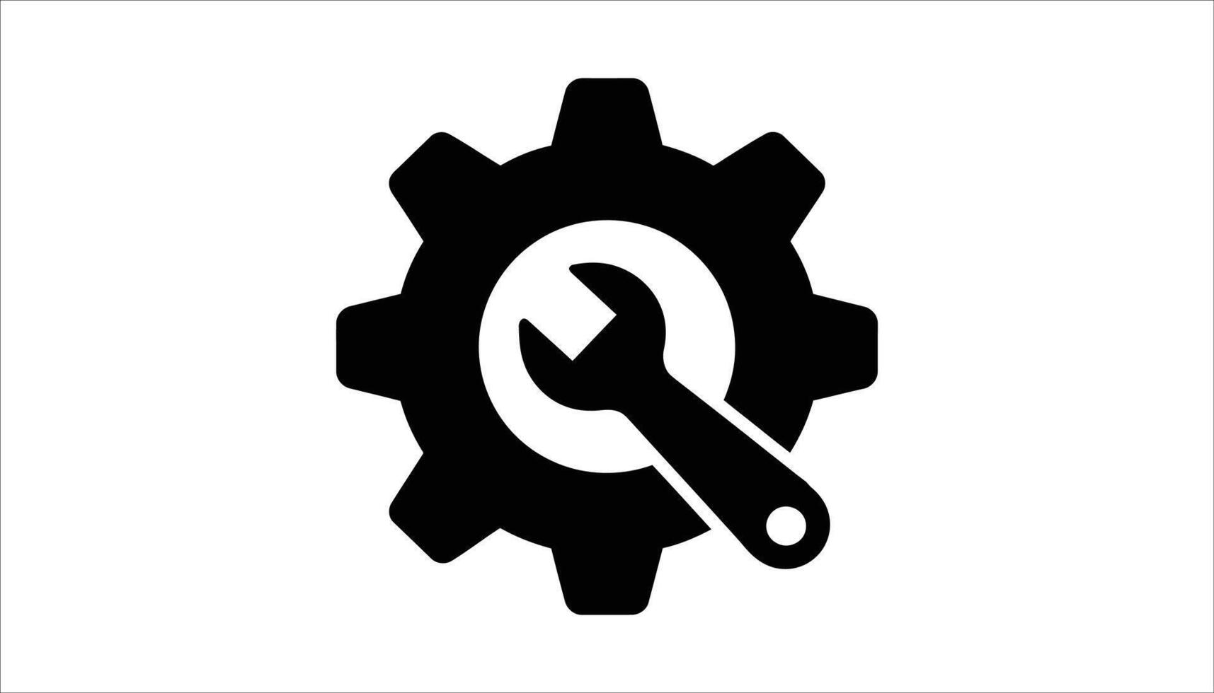 Mechanic Gear and Wrench Icon Design. vector