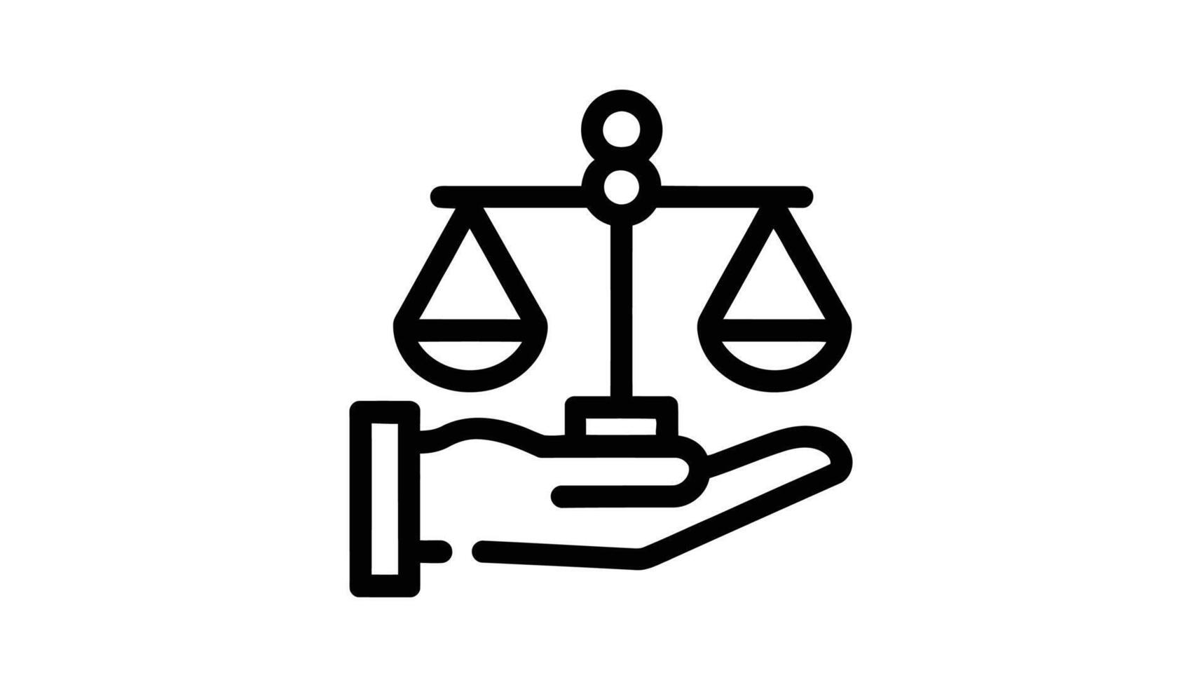 Equality Symbol with Scales on Hand vector
