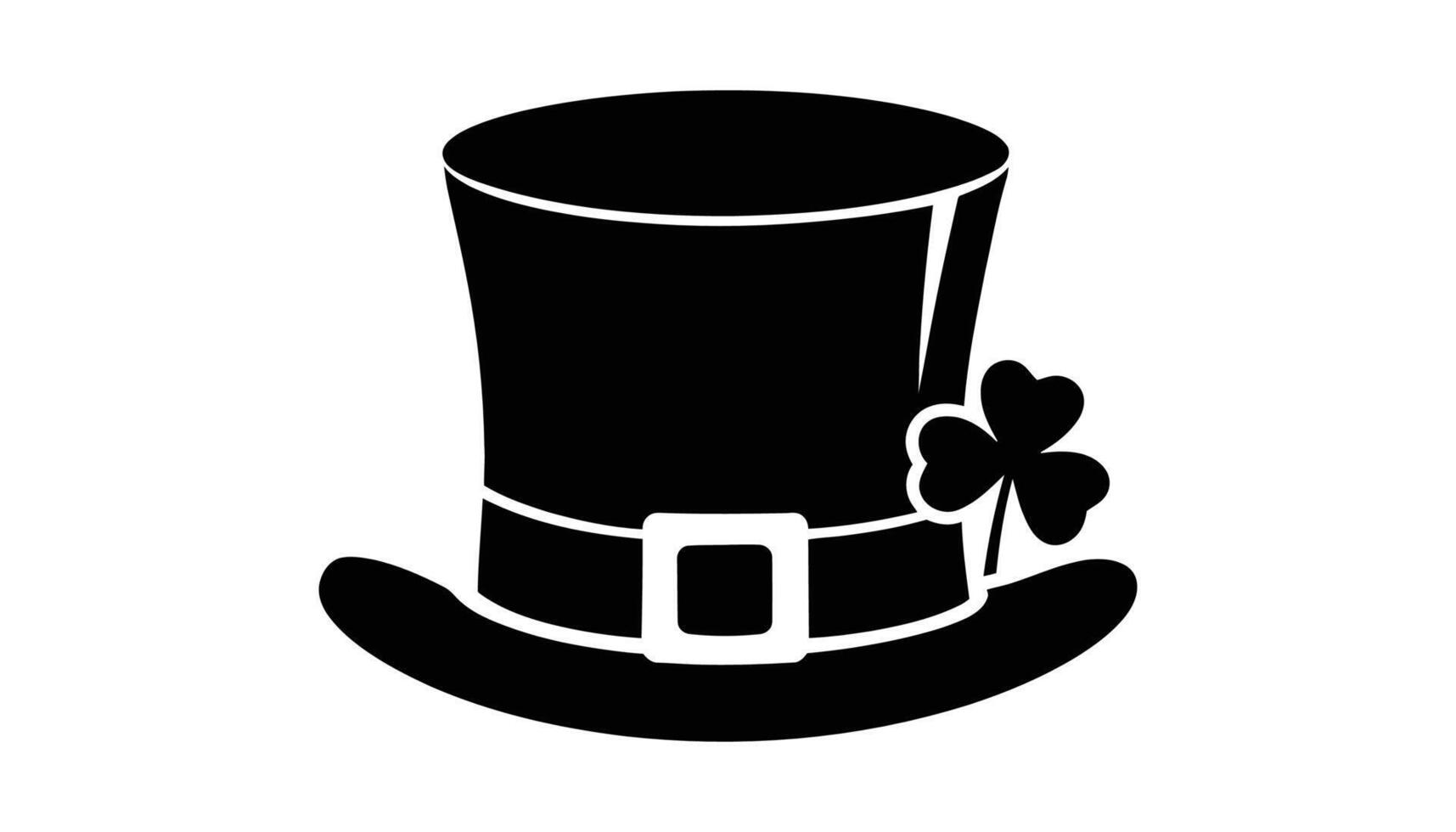 St. Patrick's Day Leprechaun Hat with Clover vector