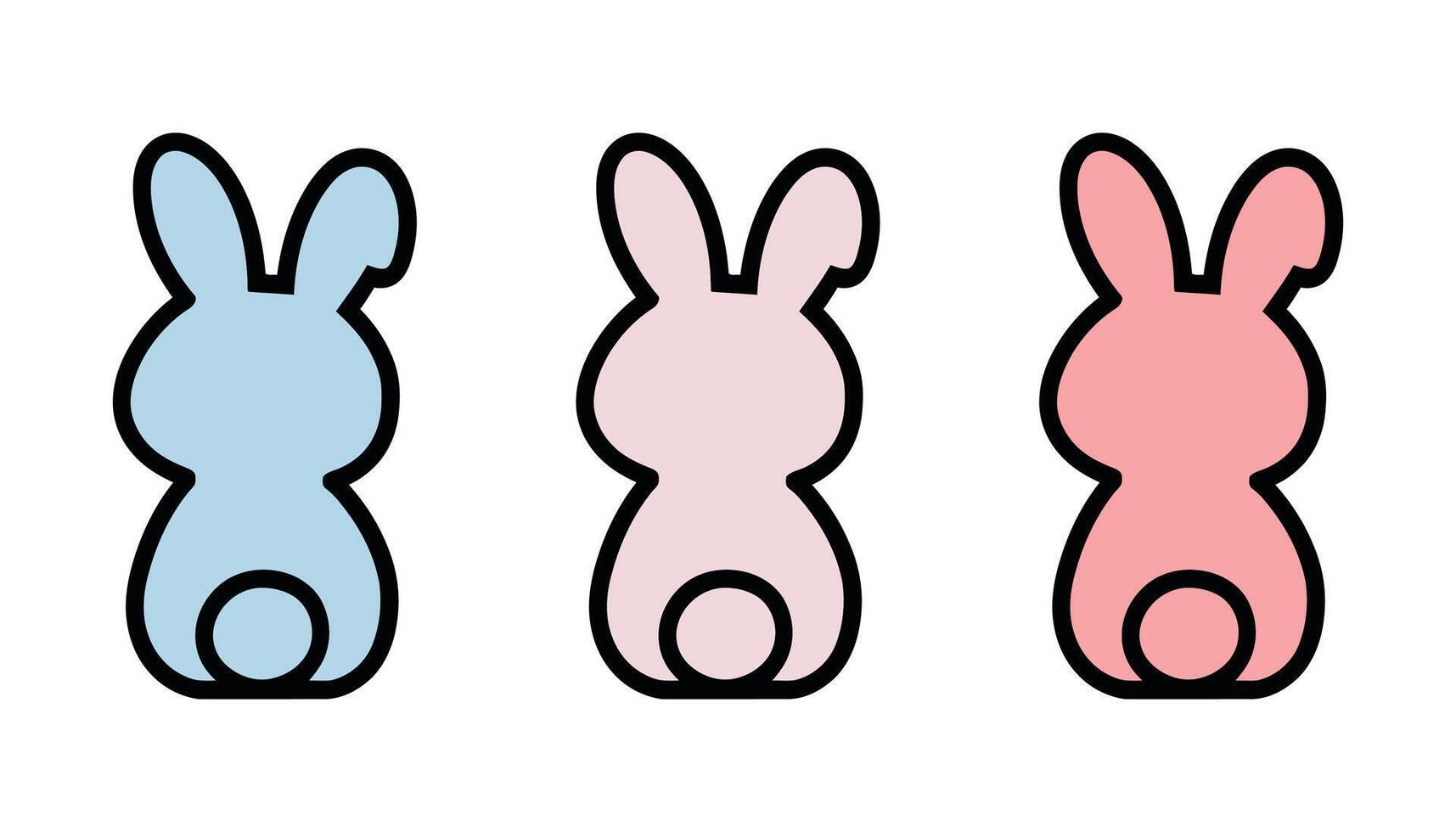 Cute pastel bunny illustration. vector