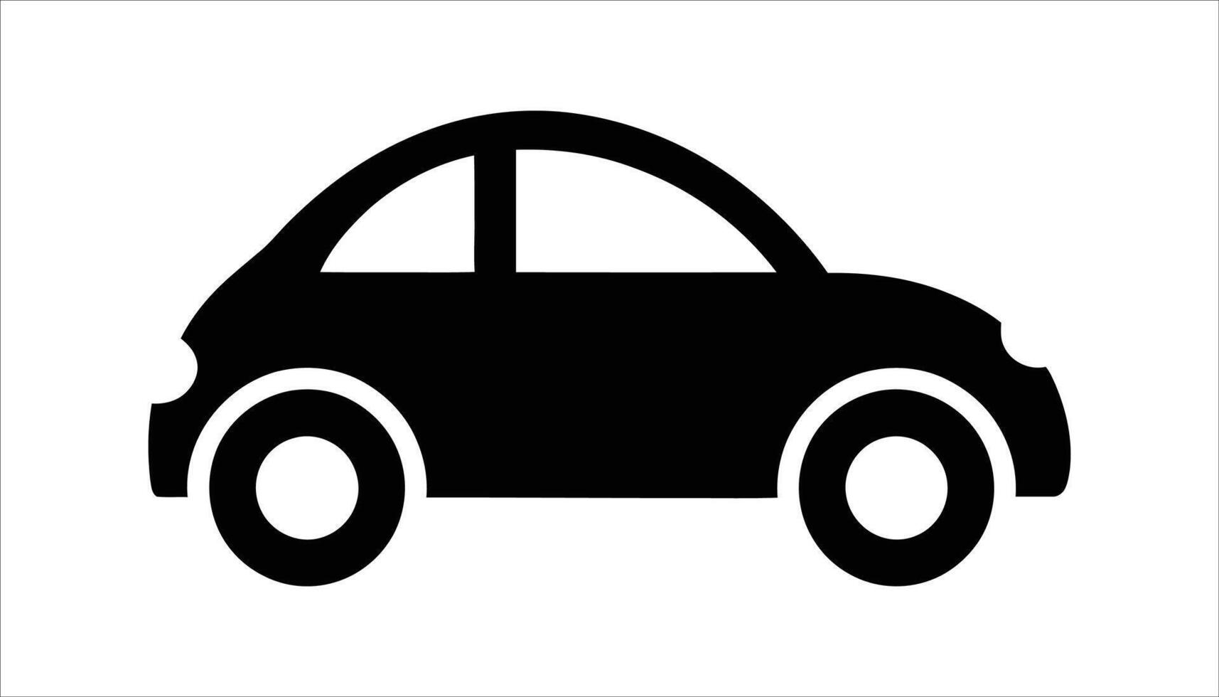 Cartoon style car silhouette, modern design vector