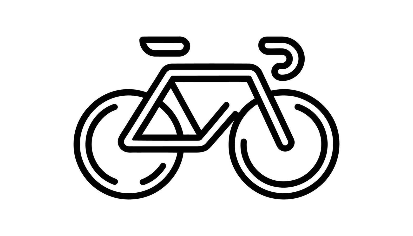 Minimalist Bicycle Icon Outline. vector