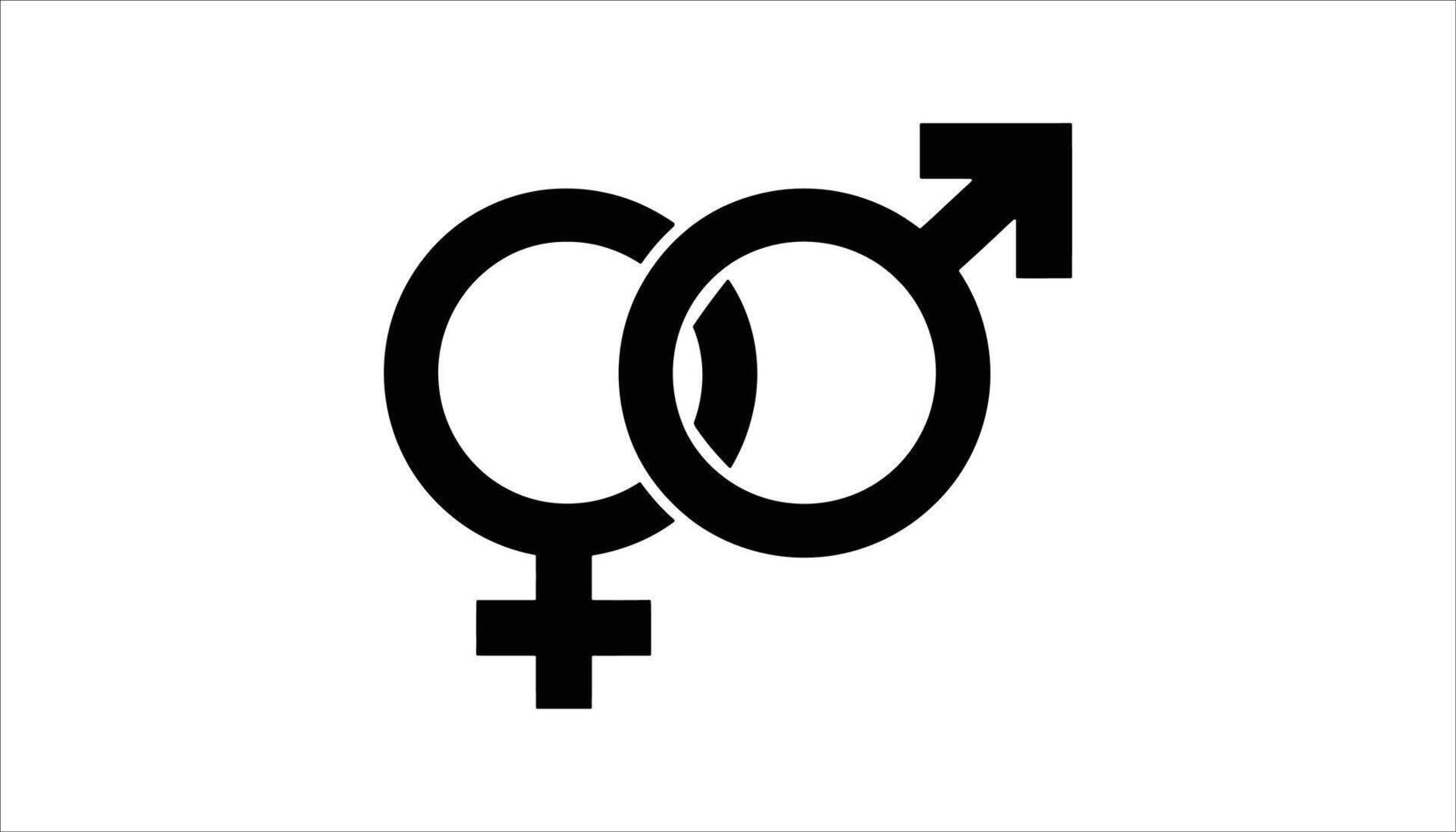 Male Female Gender Symbol. vector