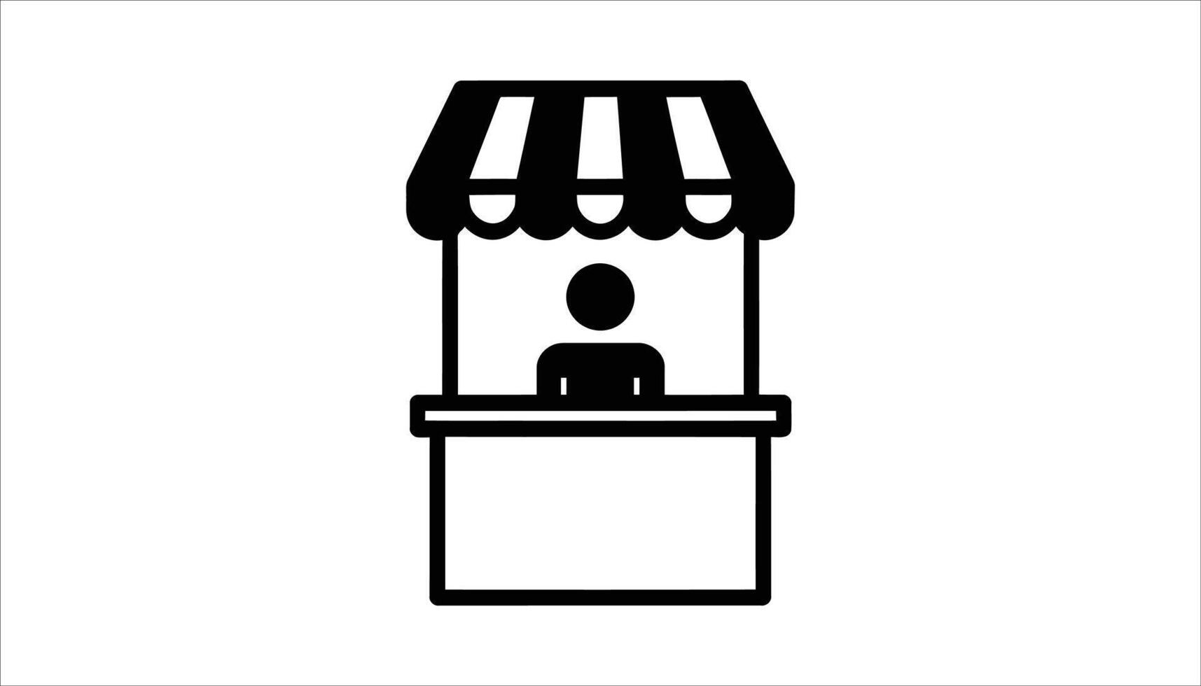 Market Stall Vendor Icon vector