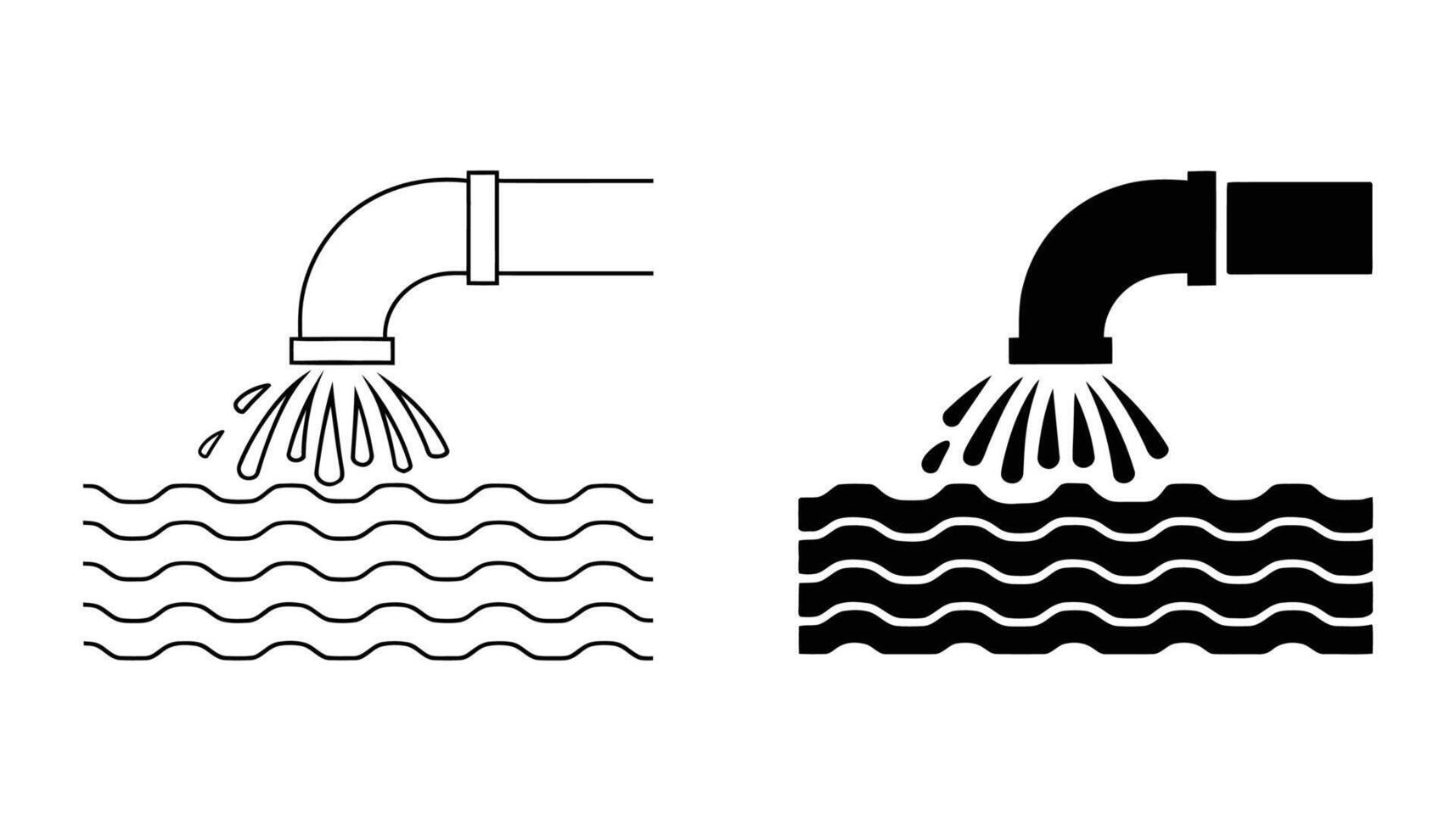 Water Pipe Flow Icon vector