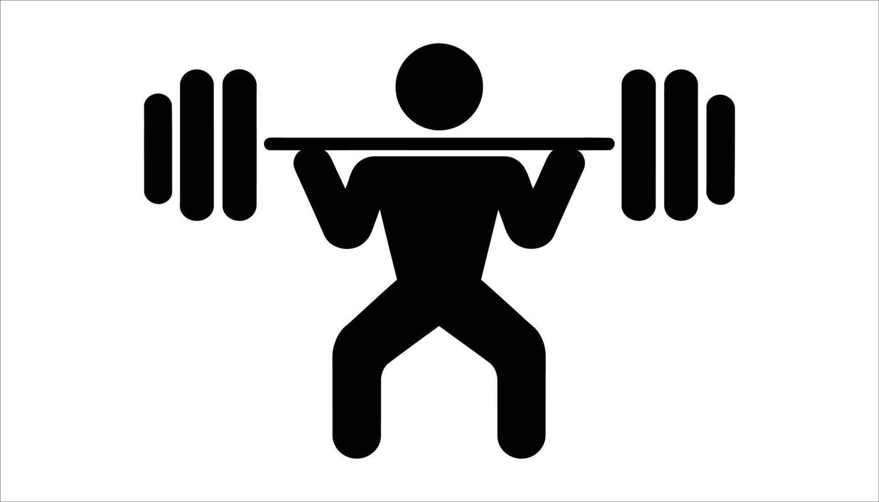 Weightlifting Icon, Strength Training, Fitness Concept. vector