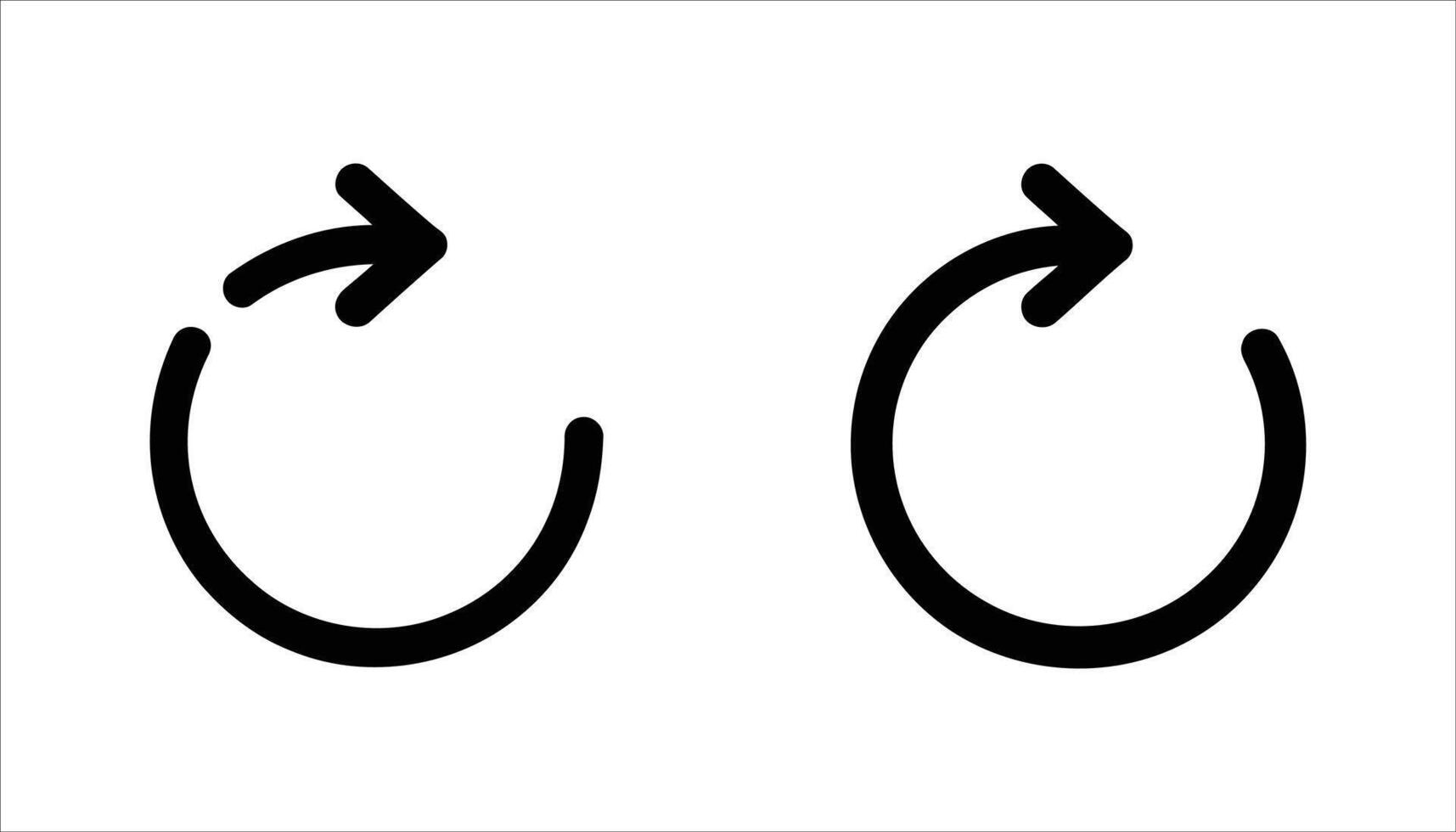 Refresh Icon Circular Arrow Symbol. vector