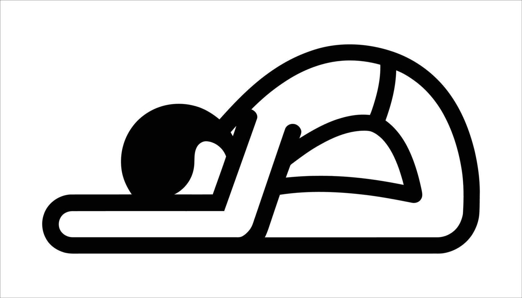 Yoga Pose Illustration for Flexibility and Stretching vector