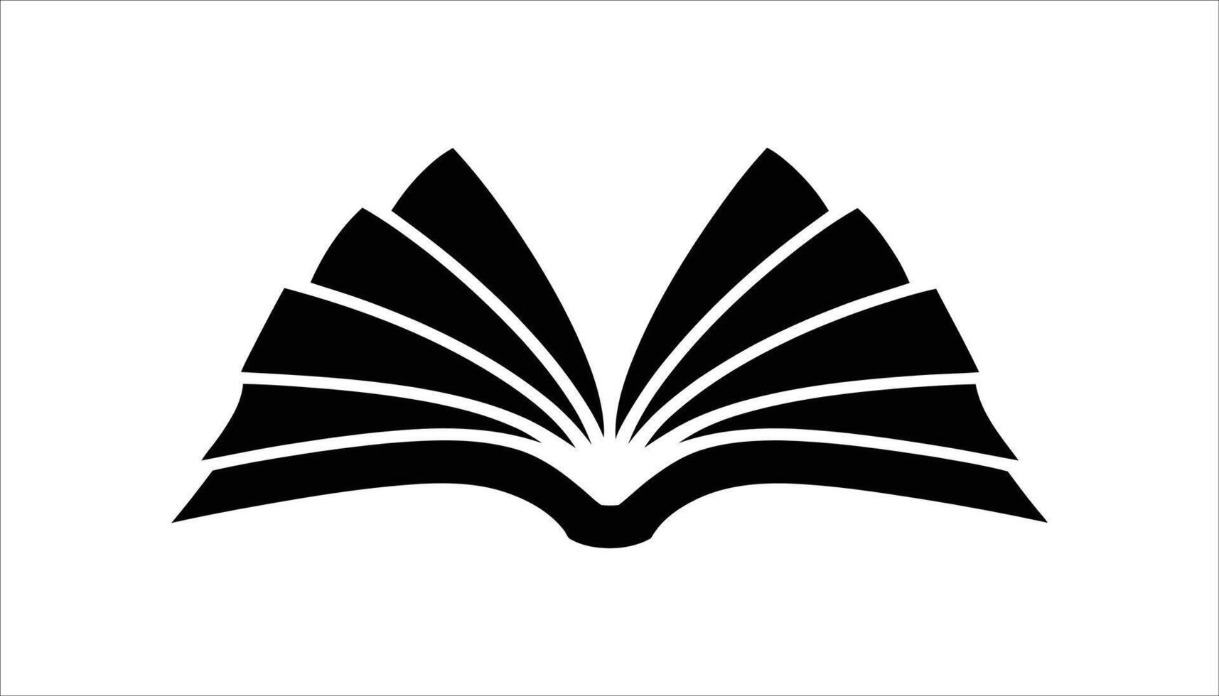 Open Book Icon with Fanned Pages Design vector