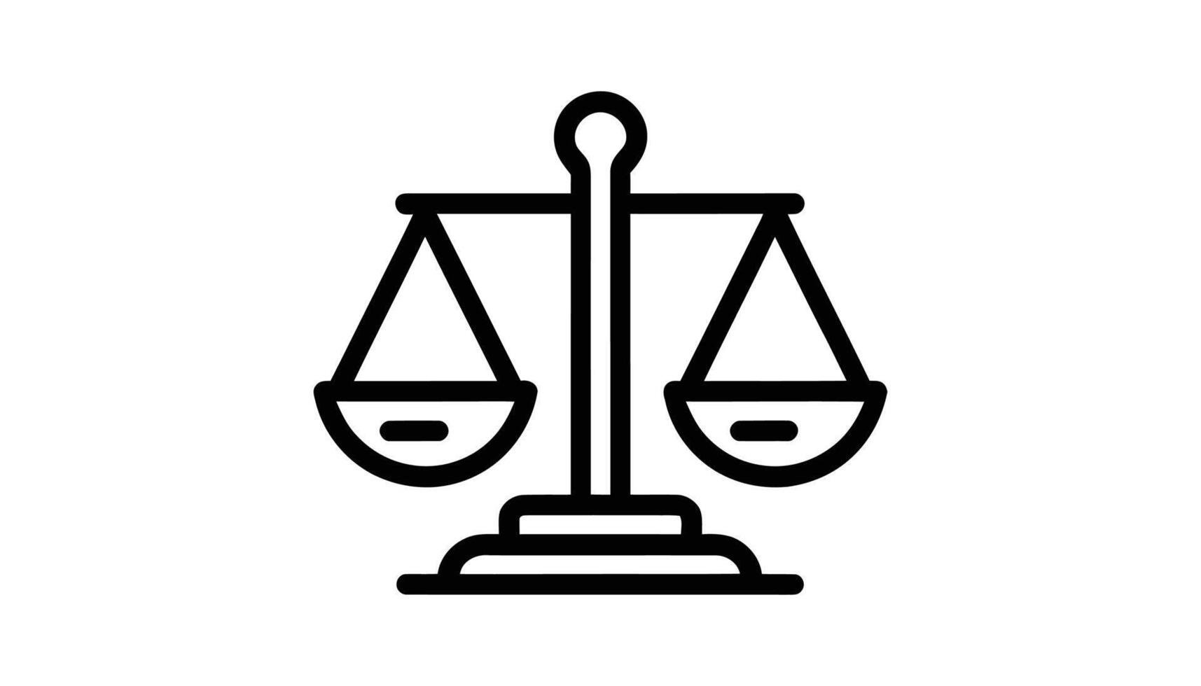 Balance and Justice Scale in Hand Icon. vector