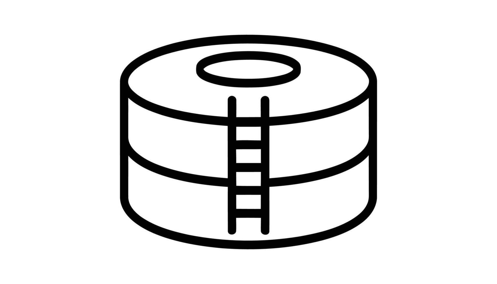 Storage Tank with Ladder Icon for Industrial Design vector