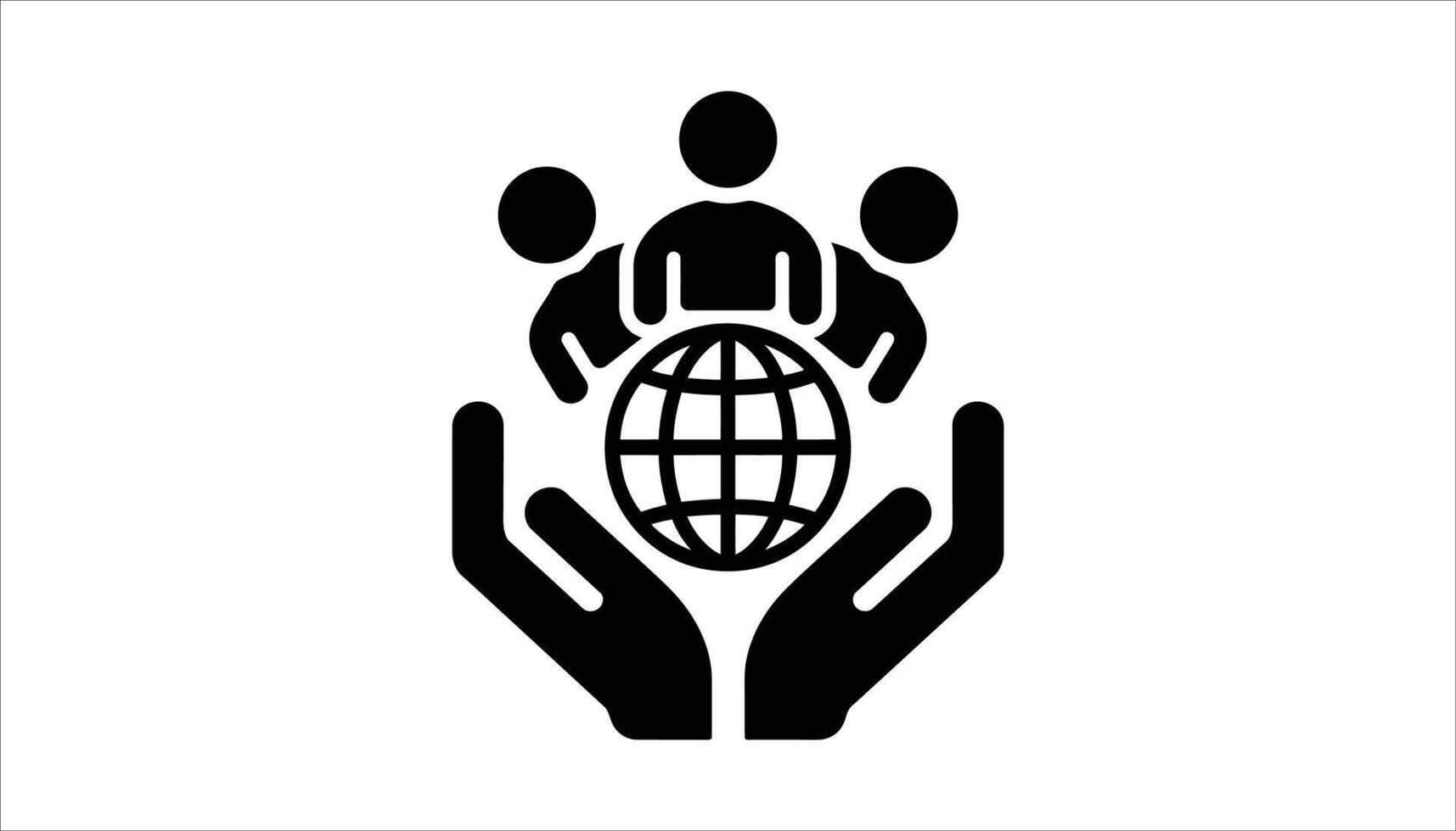 Global Connection Hands Icon vector