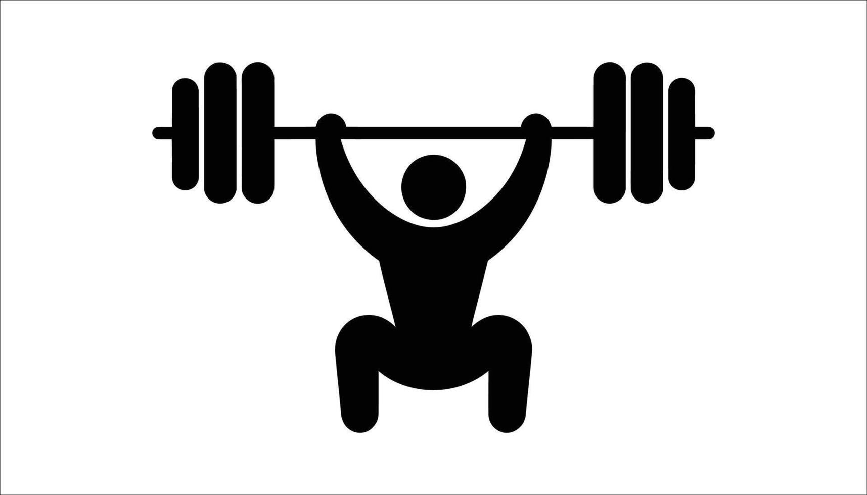 Person Lifting Barbell, Workout Exercise, Gym. vector