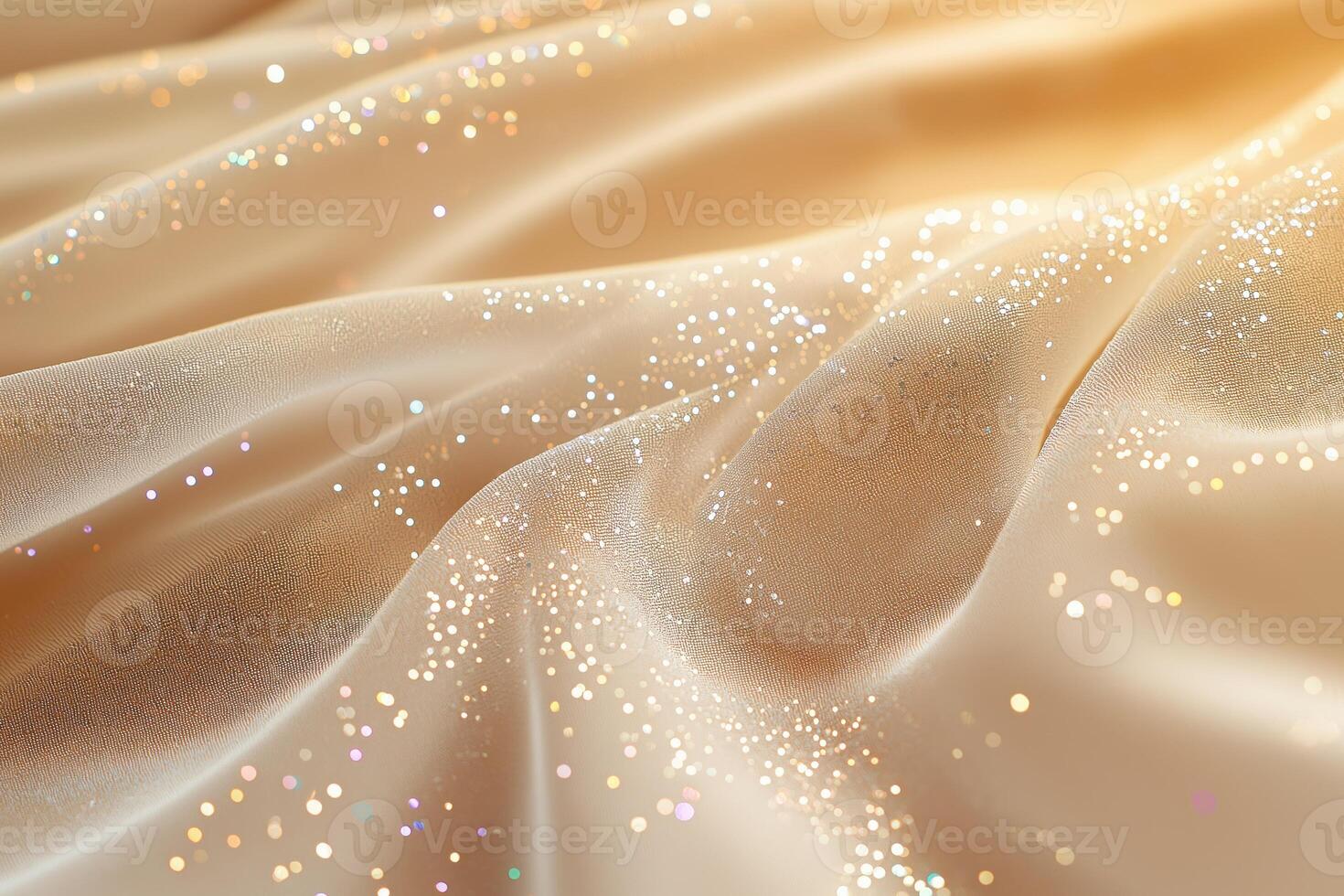 Golden delicate veil with sparkling glitter creates luxurious and elegant backdrop photo