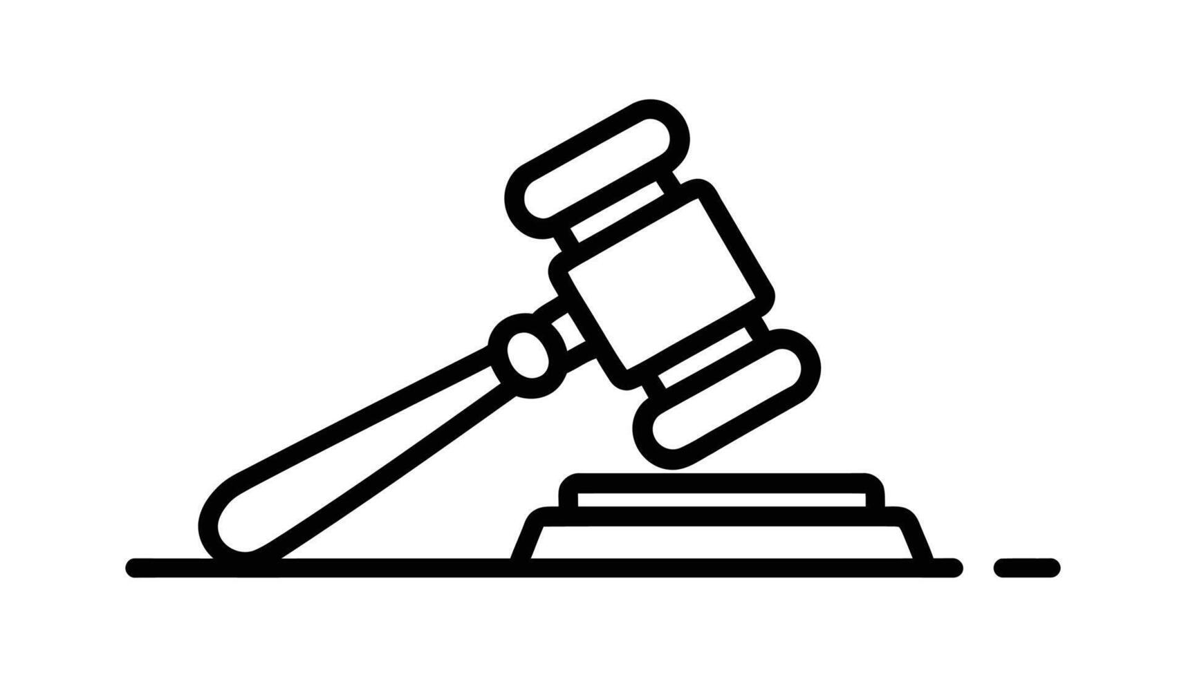 Gavel Icon for Law and Justice Design vector