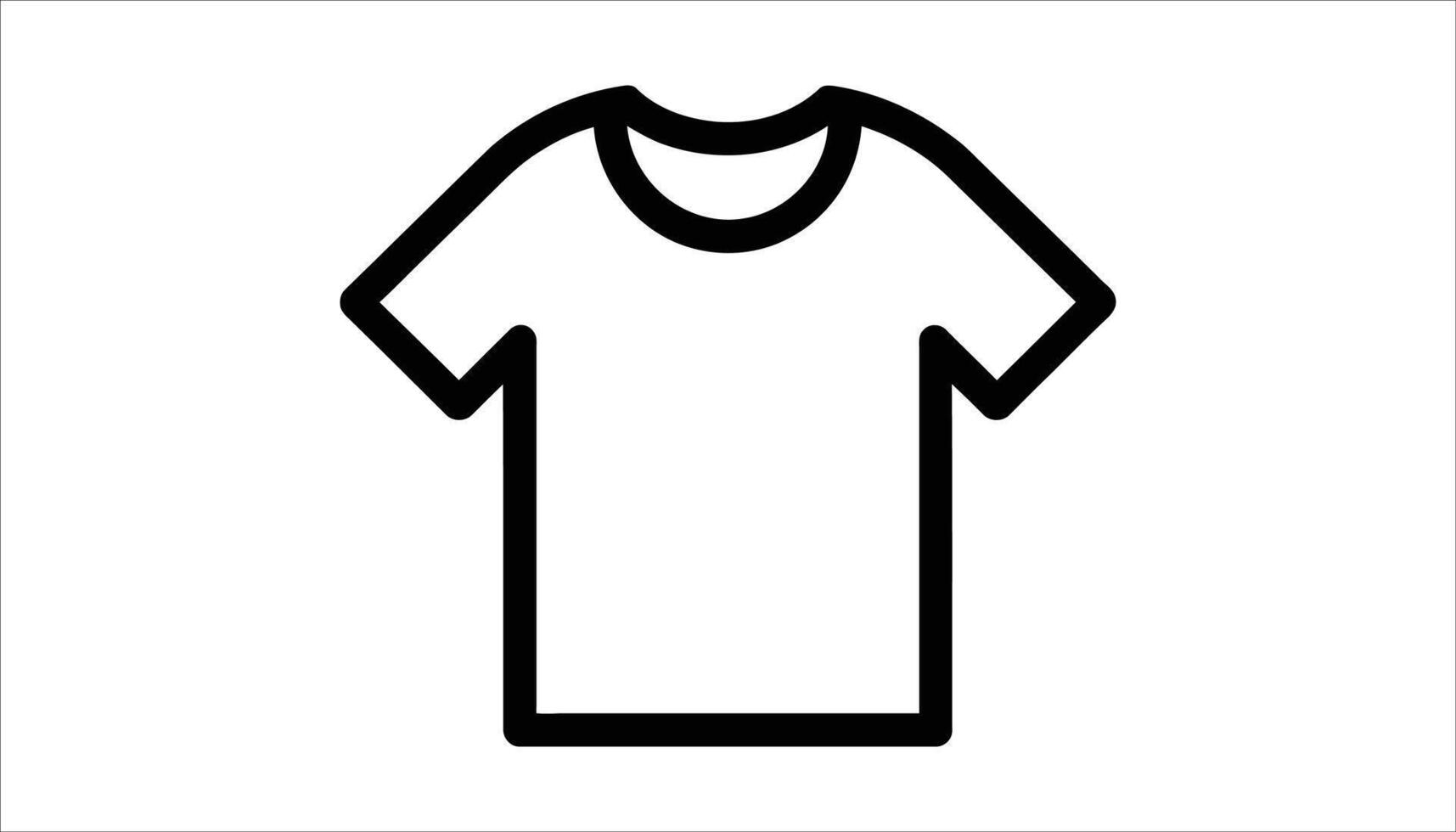 Simple Outline of T-Shirt Symbol. vector