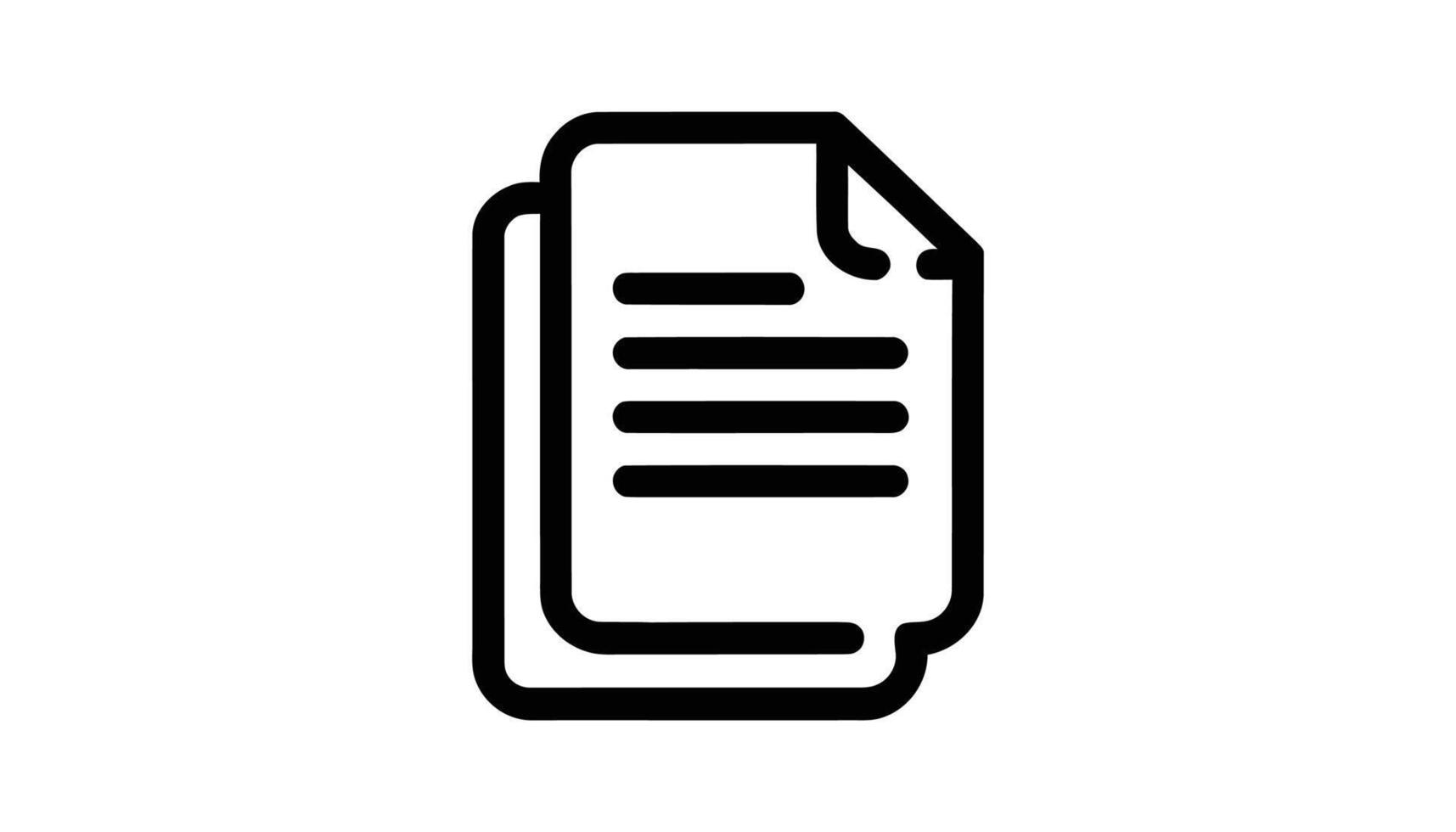 Document Icon with Paper and Writing Lines. vector
